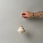 Handmade Paper Mache Ornament - Layered Shape CHRISTMAS 2025 Creative Co-op (DYA) Peach Swirl