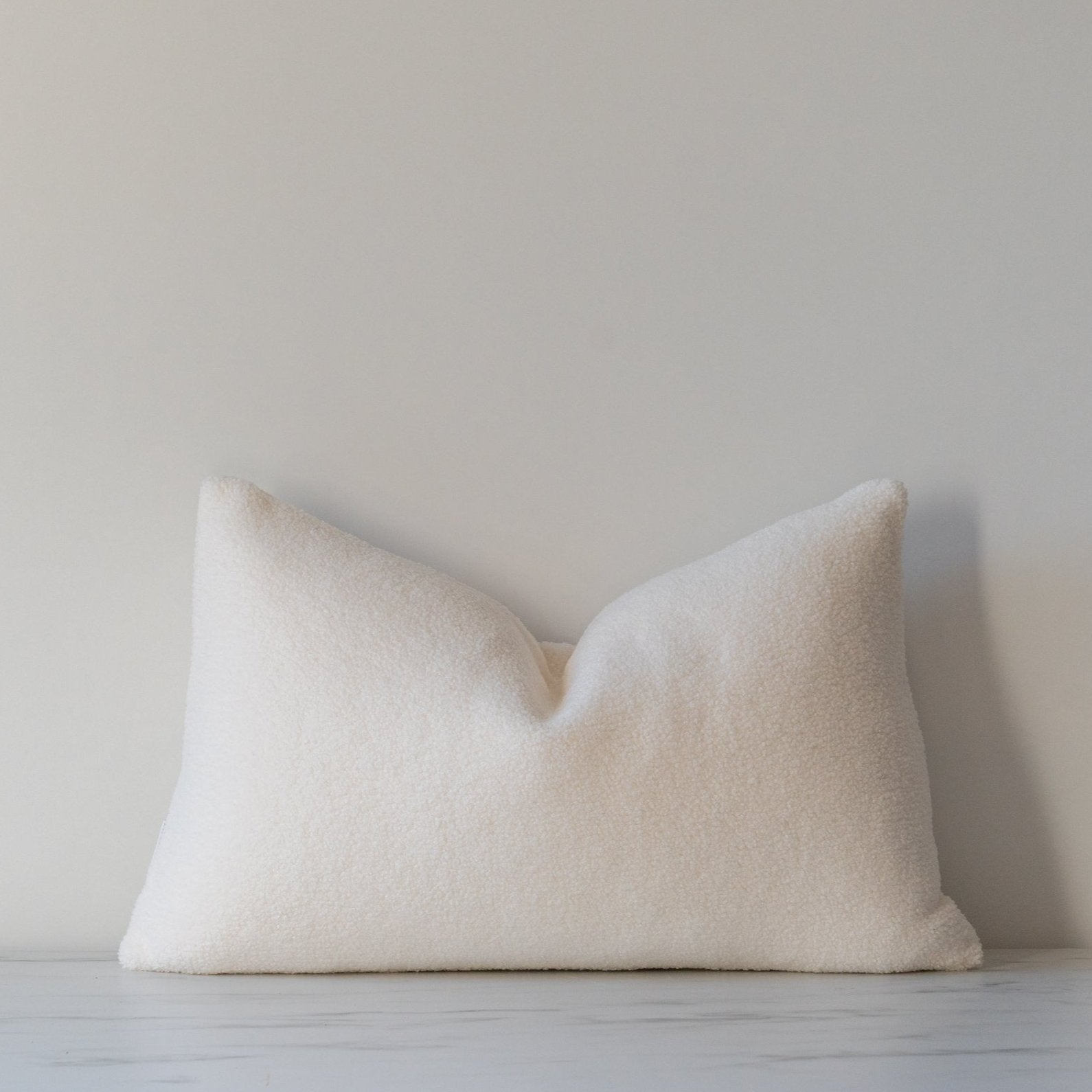 Ivory Sherpa Pillow Cover 1 - PILLOWS - essentials - neutral Rug & Weave Pillows