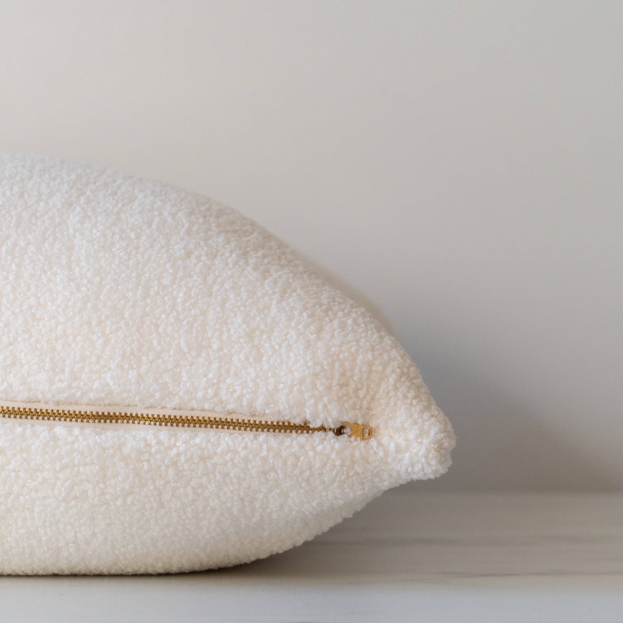 Ivory Sherpa Pillow Cover 1 - PILLOWS - essentials - neutral Rug & Weave Pillows