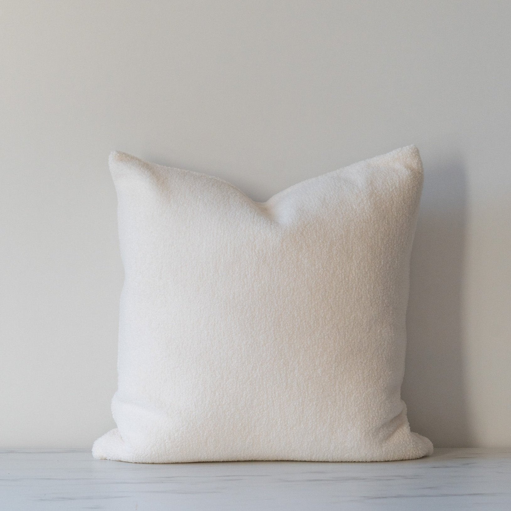 Ivory Sherpa Pillow Cover 1 - PILLOWS - essentials - neutral Rug & Weave Pillows