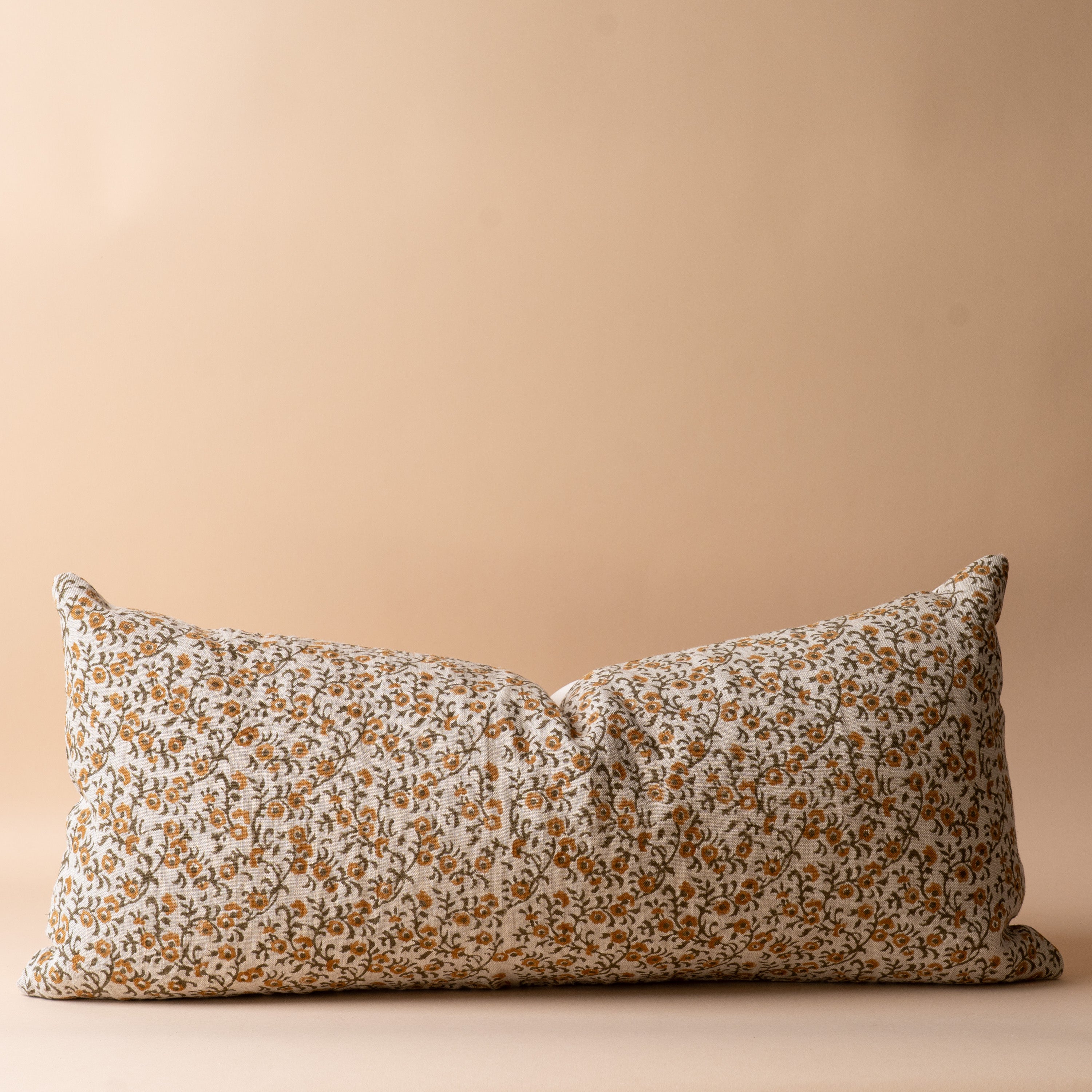 Tillie Long Lumbar Pillow Cover 1 - PILLOWS - block print - neutral Rug & Weave Pillows