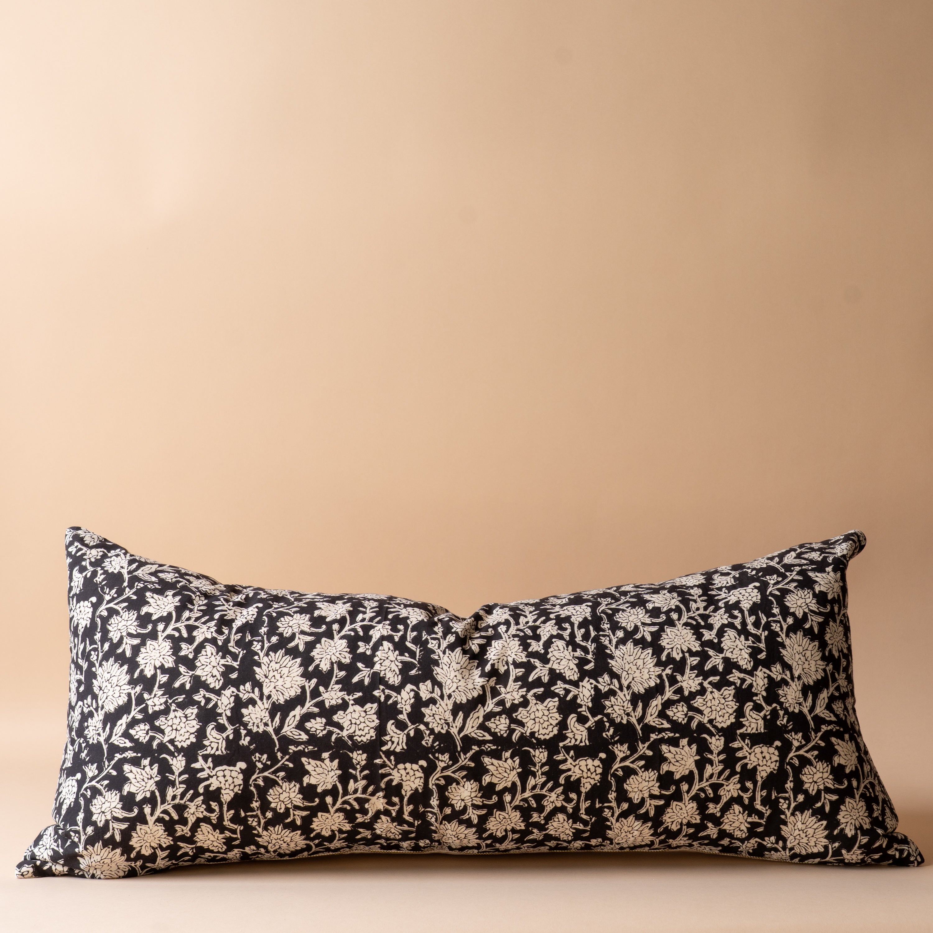 Mica Long Lumbar Pillow Cover 1 - PILLOWS - block print - neutral Rug & Weave Pillows