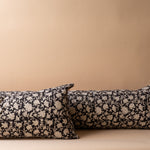Mica Long Lumbar Pillow Cover 1 - PILLOWS - block print - neutral Rug & Weave Pillows