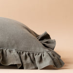 Sage Linen Ruffle Pillow Cover 3 - PILLOWS - linen - cool Rug & Weave Pillows