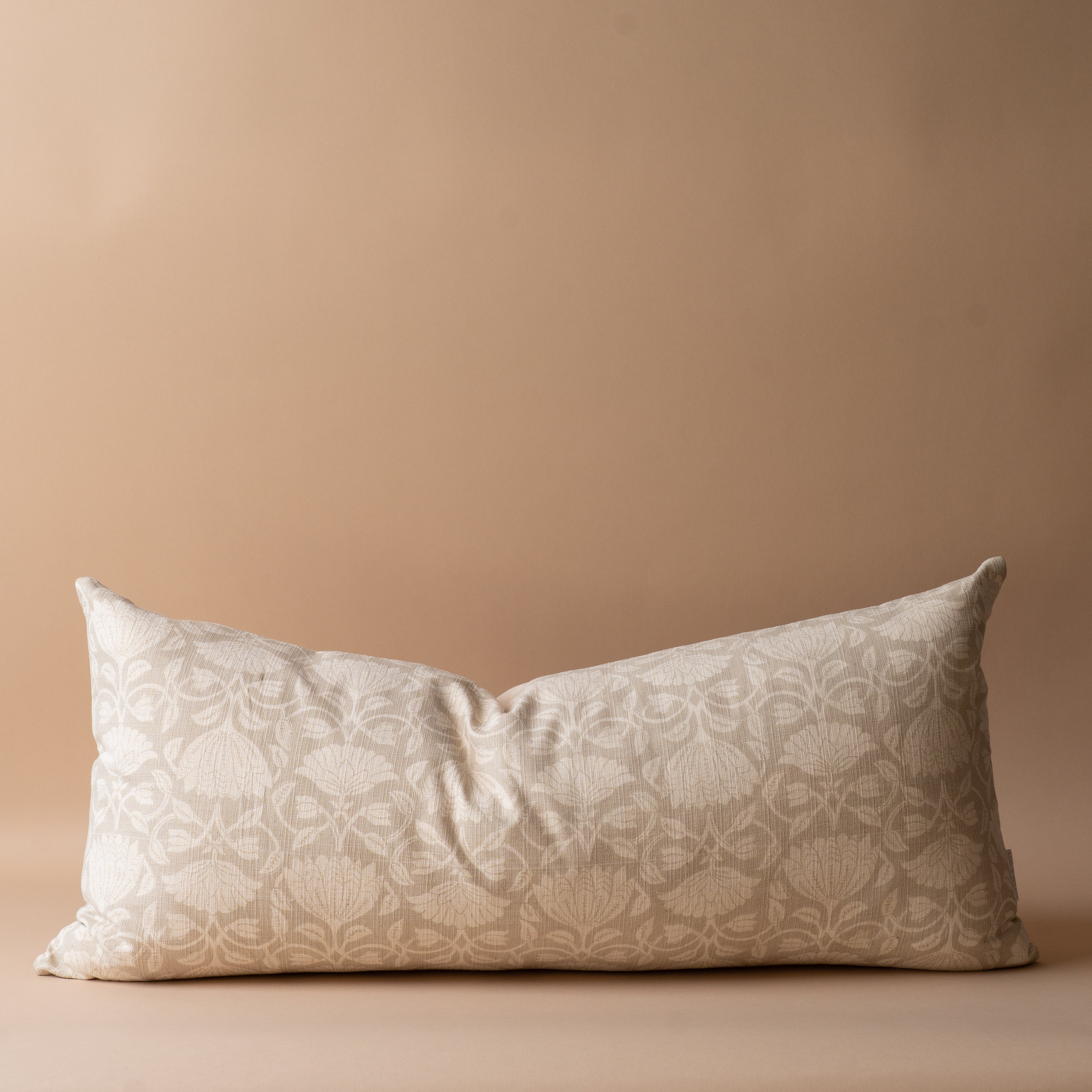 Lotus Long Lumbar Pillow Cover 1 - PILLOWS - Thai - neutral Rug & Weave Pillows