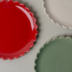 Stoneware Scallop Edge Plate CHRISTMAS 2025 Creative Co-op (DYA)