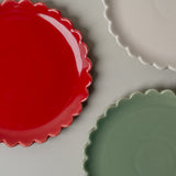 Stoneware Scallop Edge Plate CHRISTMAS 2025 Creative Co-op (DYA)