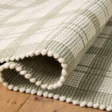 Magnolia Home by Joanna Gaines x Loloi Ryder Sage / Ivory Rug RUGS - cotton Loloi 18" x 18" sample