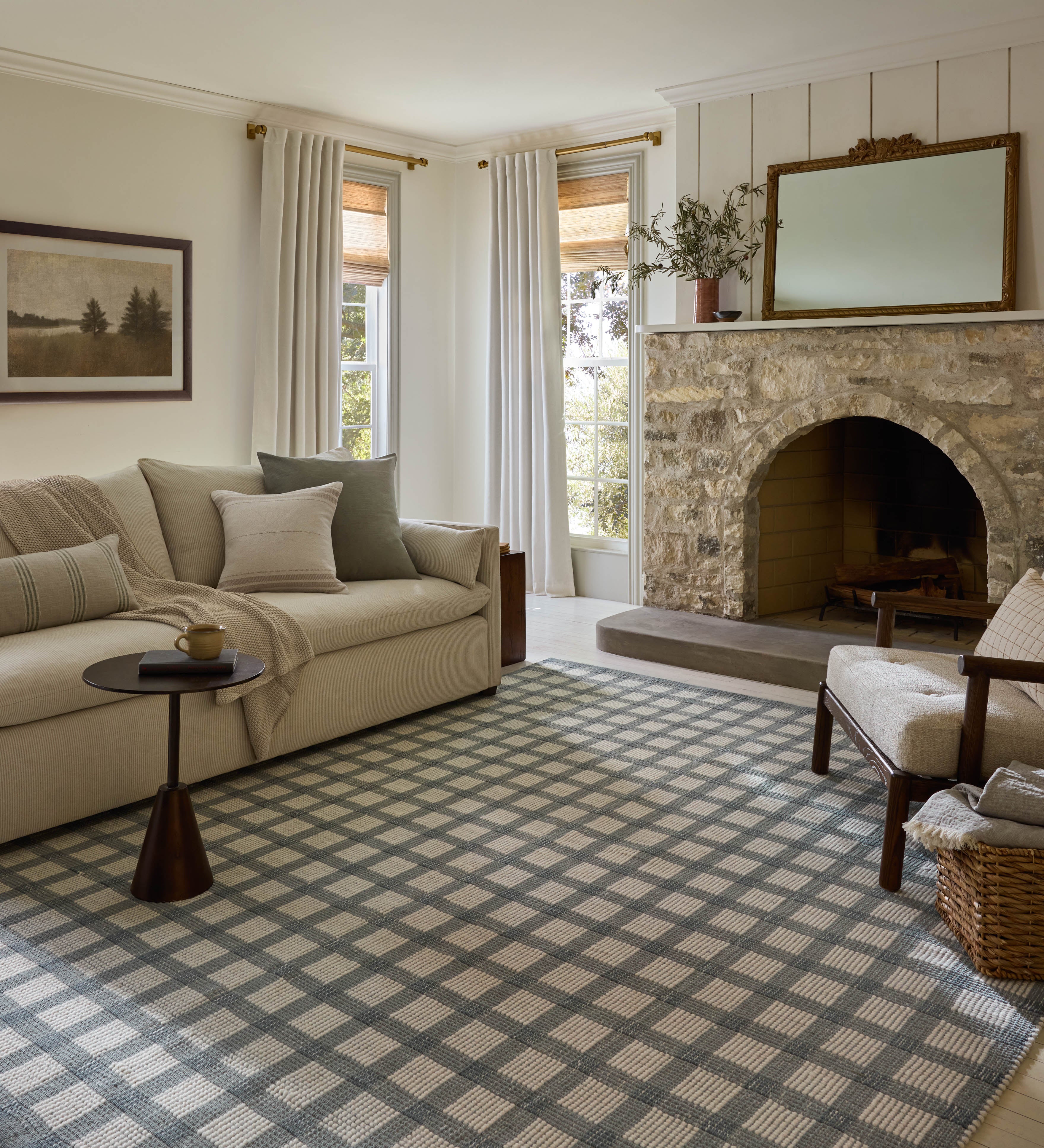 Joanna Gaines x Loloi Ryder Blue / Ivory Rug RUGS - wool Loloi