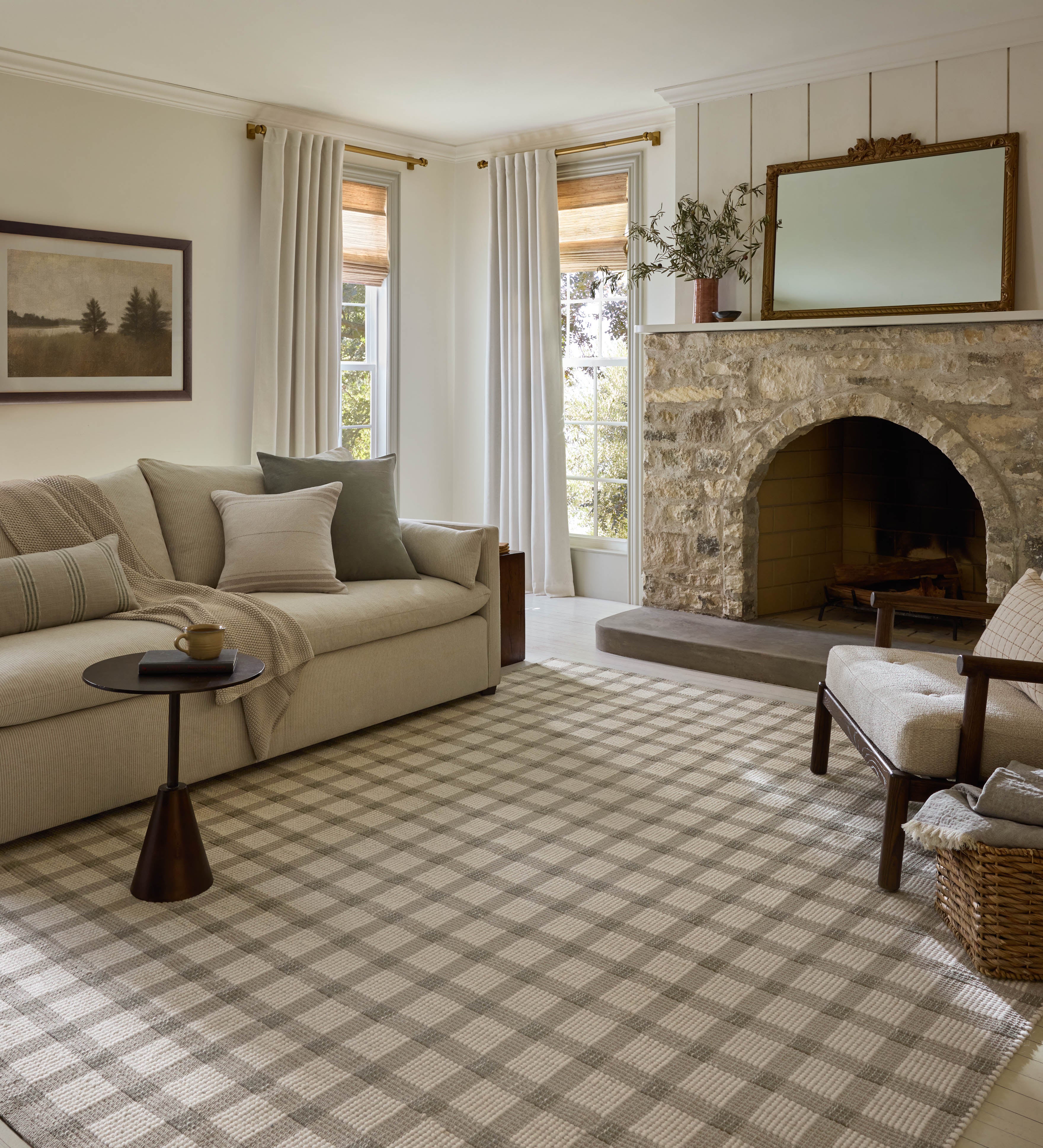 Joanna Gaines x Loloi Ryder Stone / Ivory Rug RUGS - wool Loloi