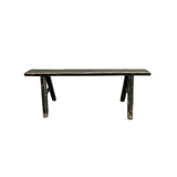 Alic Vintage Elm Wood Bench - Black