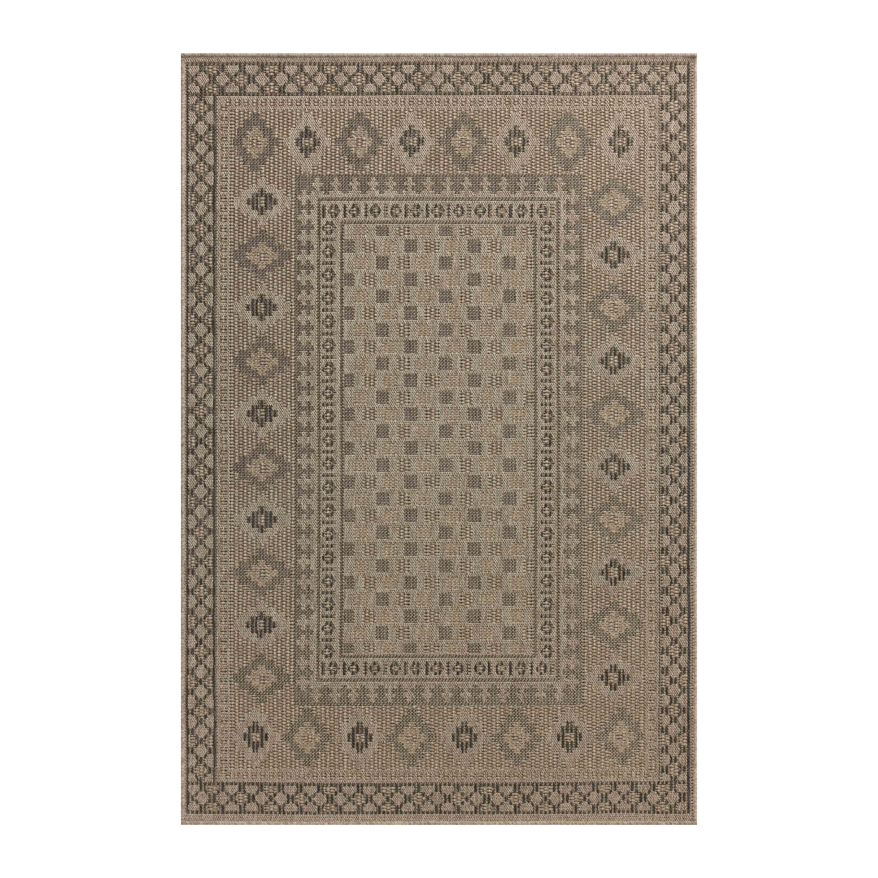 Chris Loves Julia x Loloi Providence Dove / Charcoal Rug RUGS - outdoor Loloi 18" x 18" Sample