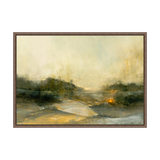 "Campfire at Dusk" Framed Art Print