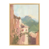 "Balcony of Roses" Framed Art Print