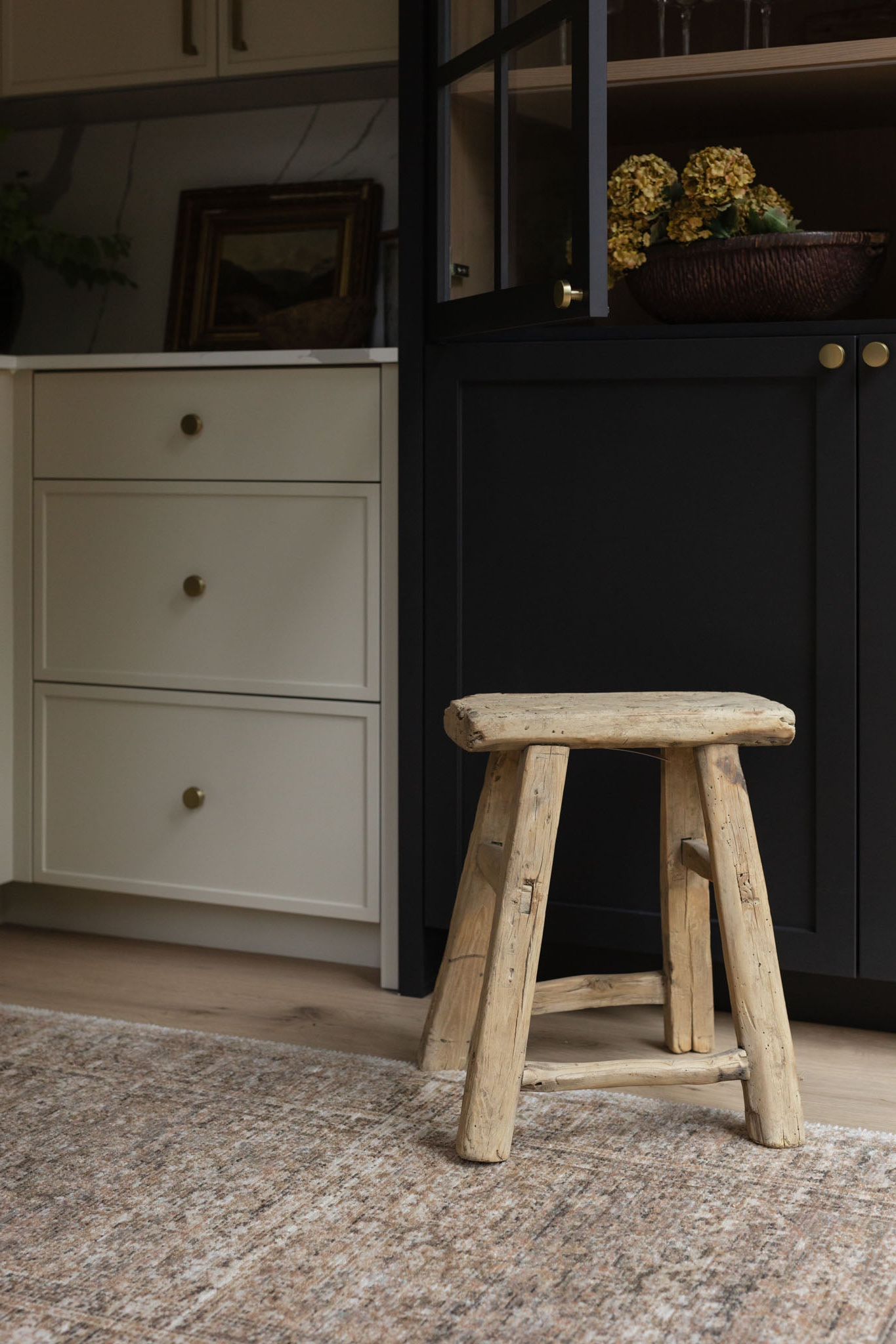 Mable Vintage Stool - Natural 0-VINTAGE - stool Hauer Market