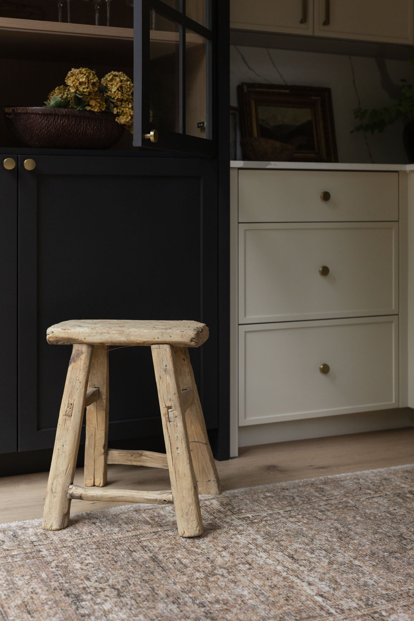 Mable Vintage Stool - Natural 0-VINTAGE - stool Hauer Market