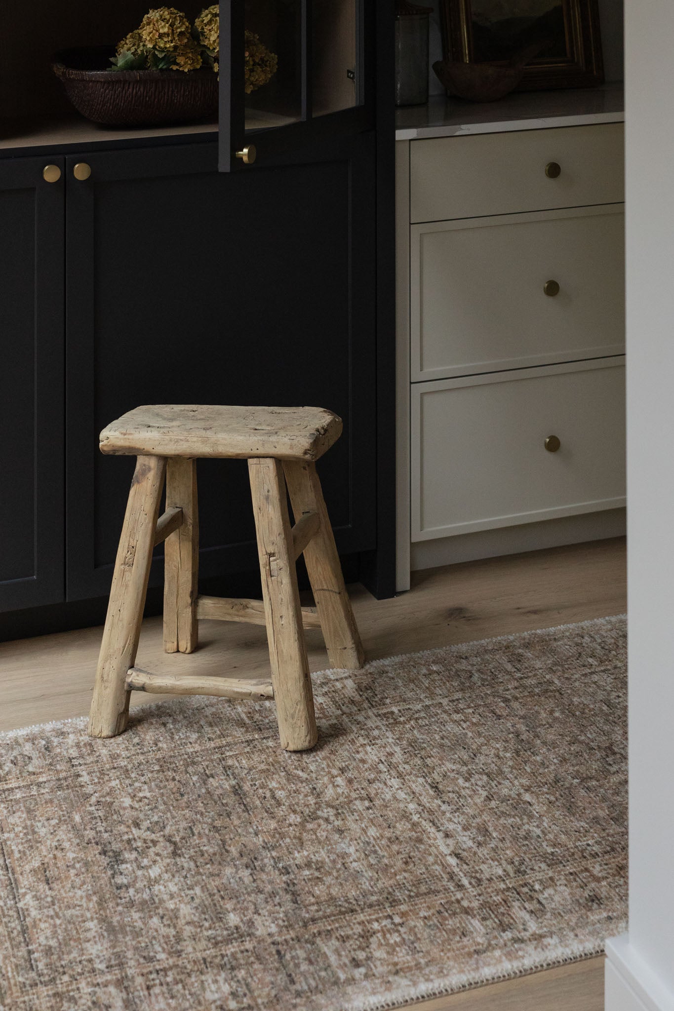 Mable Vintage Stool - Natural 0-VINTAGE - stool Hauer Market
