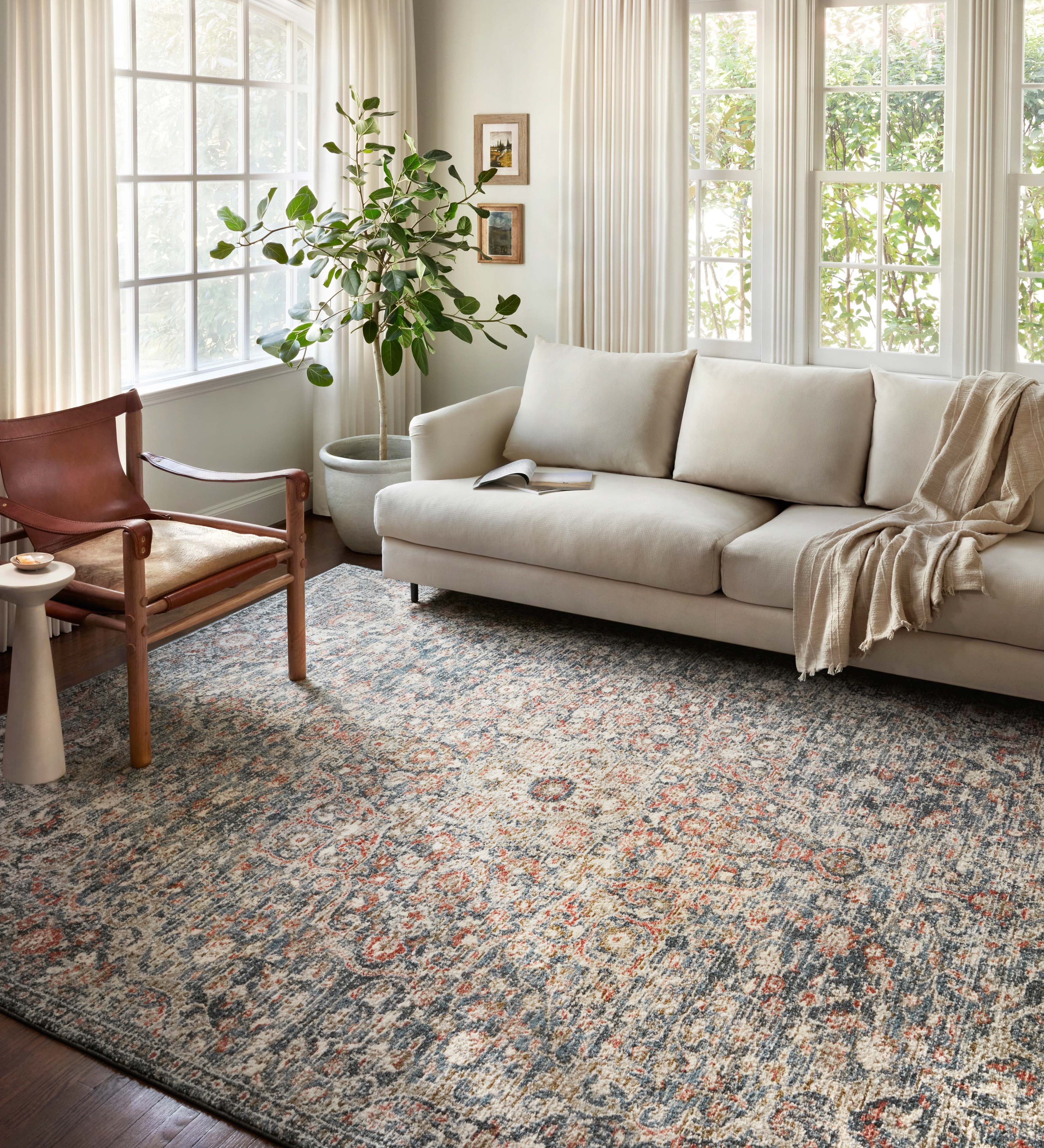 Loloi Saban Blue / Spice Rug RUGS - synthetic Loloi