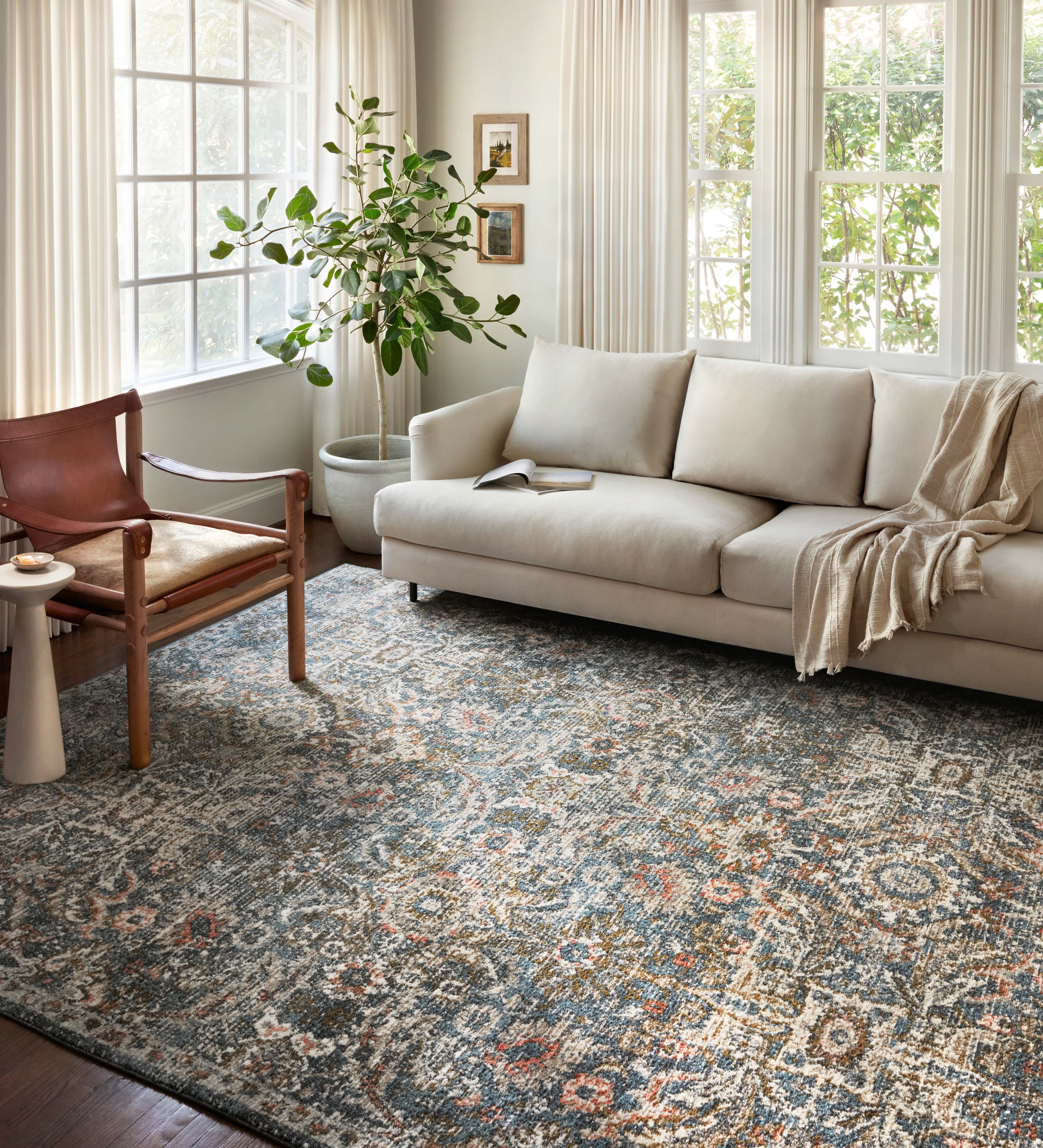 Loloi Saban Blue / Sand Rug RUGS - synthetic Loloi