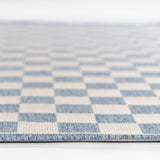 Sablebrook Blue Checkered Rug