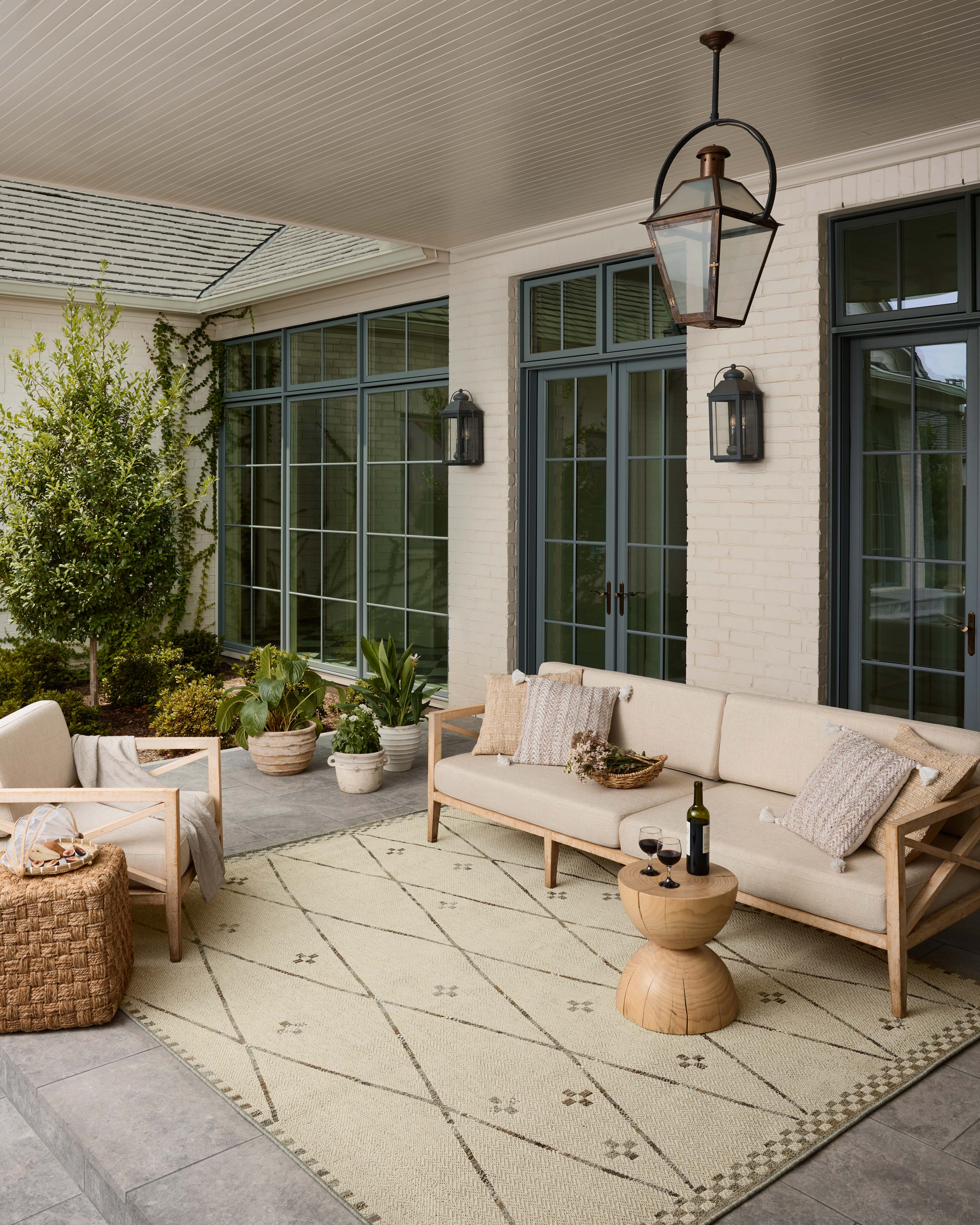 Loloi Saylor Ivory / Pebble Sample Indoor/Outdoor Rug RUGS - synthetic Loloi