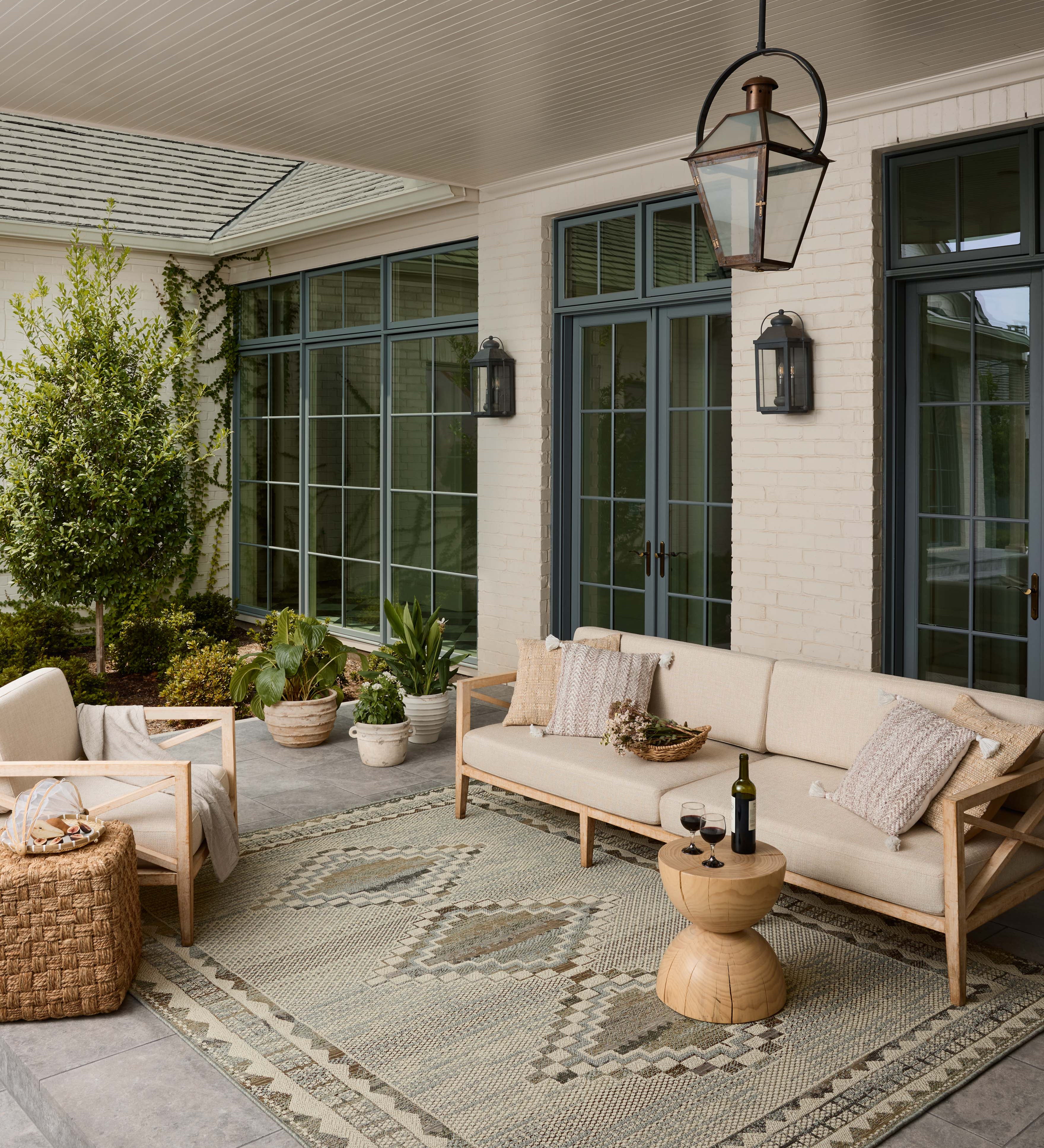 Loloi Saylor Ivory / Granite Sample Indoor/Outdoor Rug RUGS - synthetic Loloi