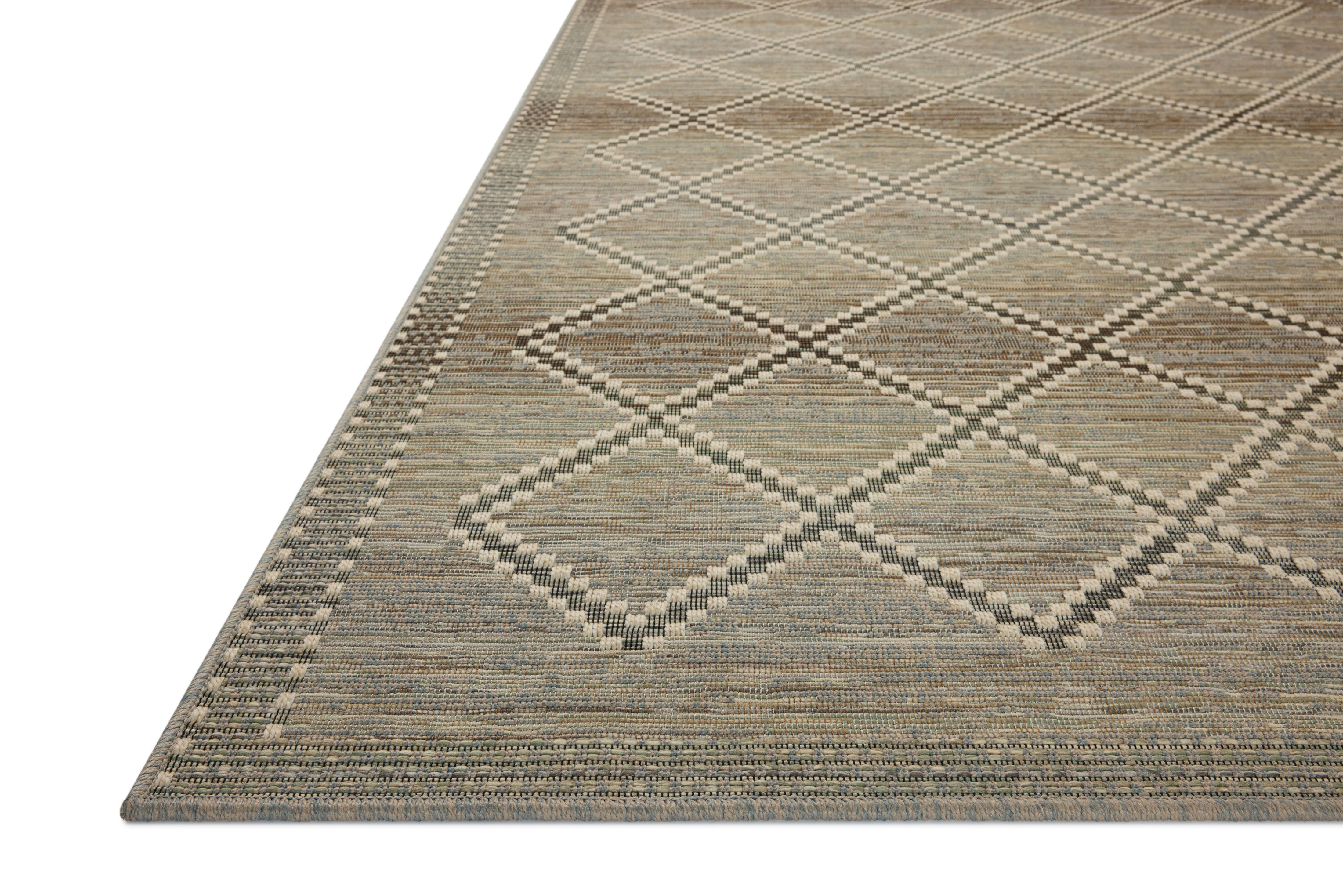 Loloi Saylor Stone / Ivory Sample Indoor/Outdoor Rug RUGS - synthetic Loloi
