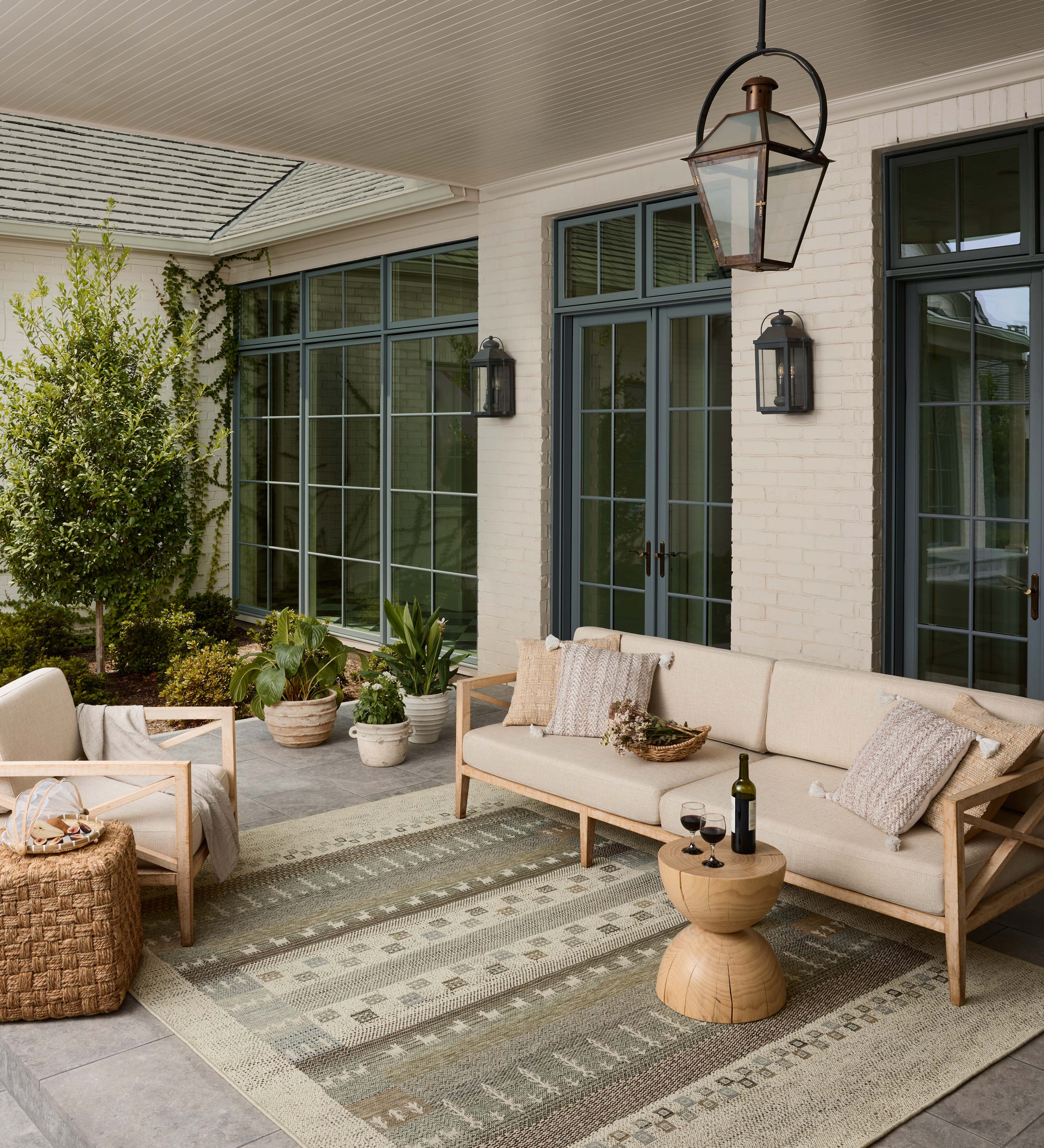 Loloi Saylor Ivory / Earth Sample Indoor/Outdoor Rug RUGS - synthetic Loloi
