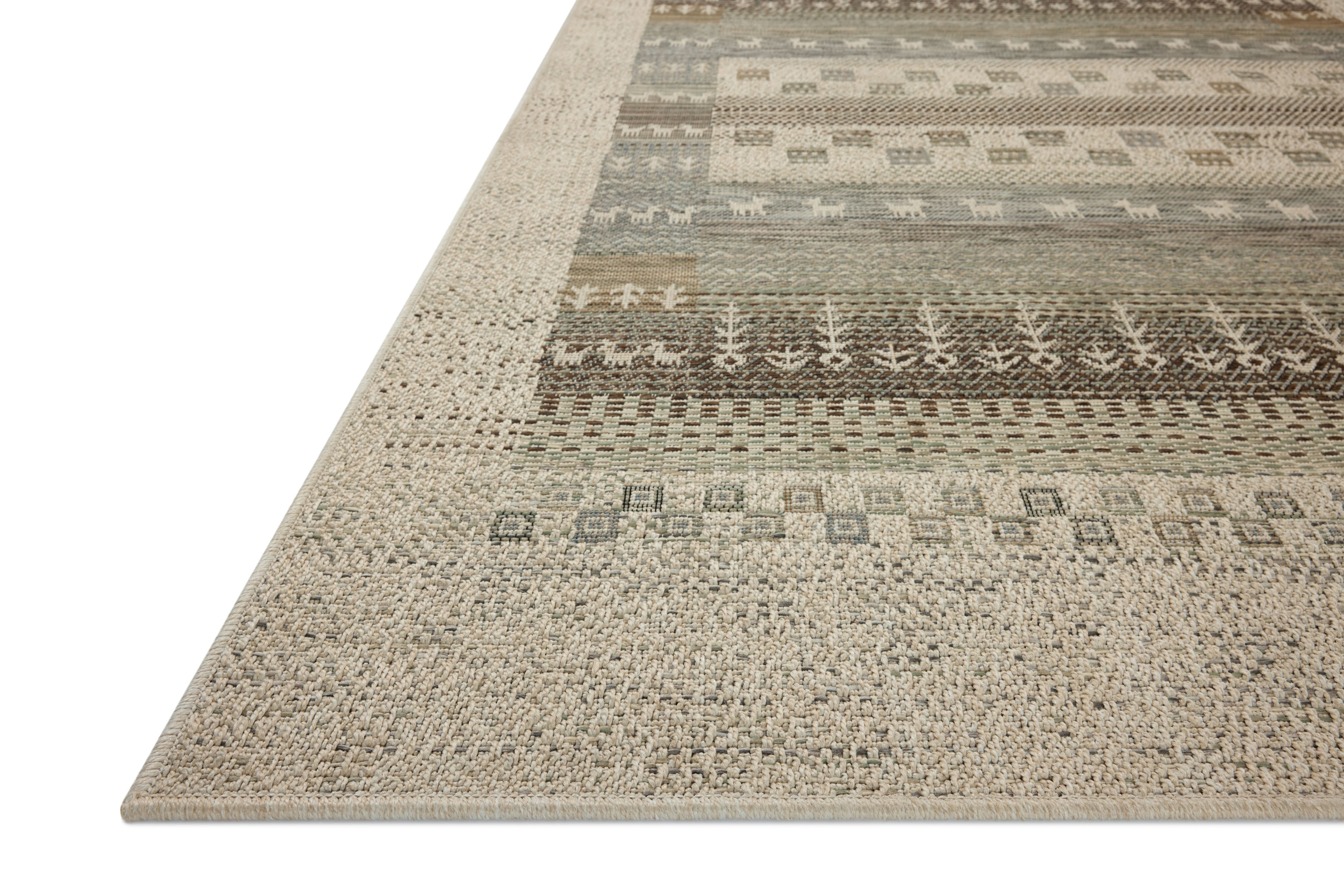 Loloi Saylor Ivory / Earth Sample Indoor/Outdoor Rug RUGS - synthetic Loloi