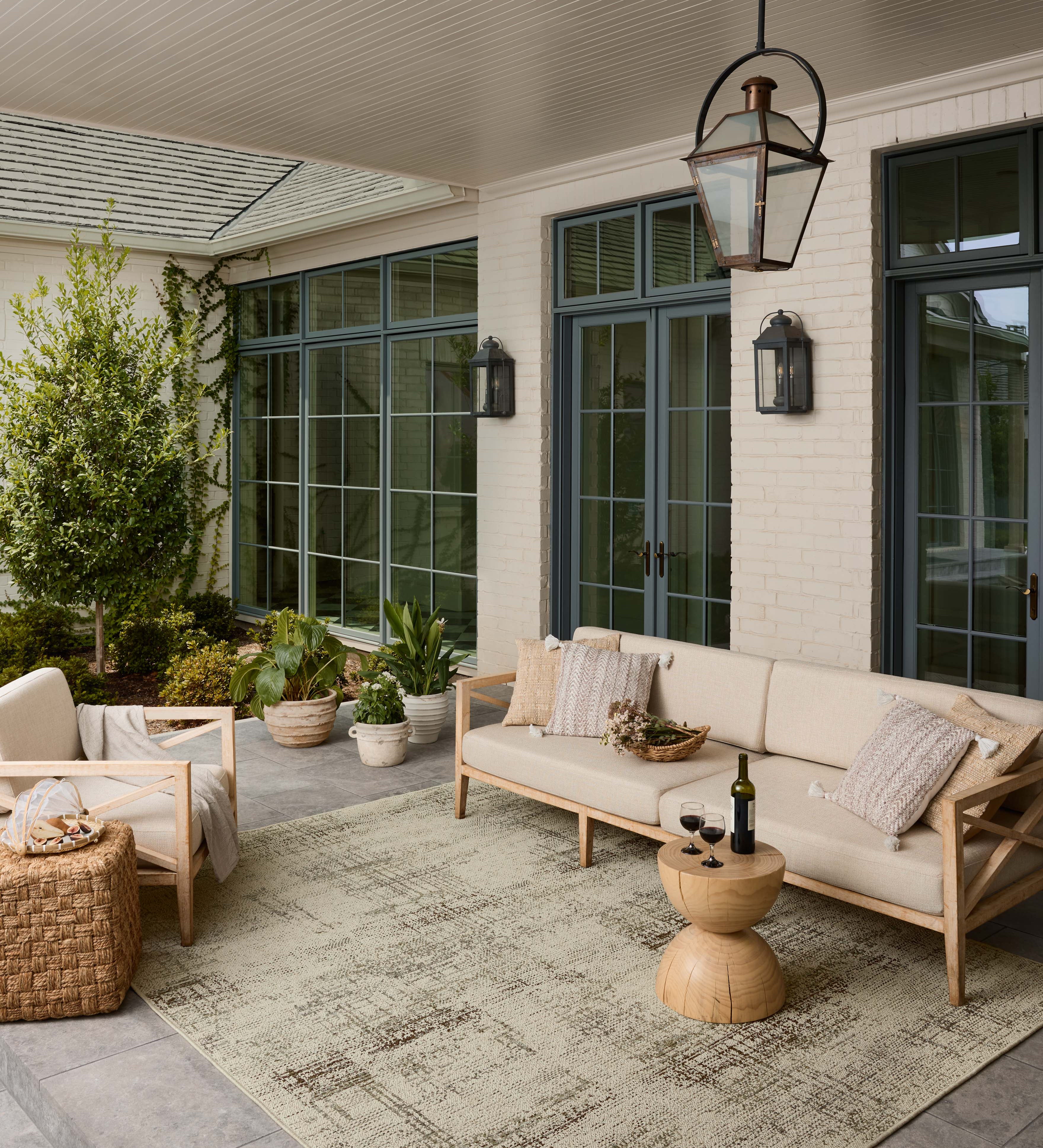 Loloi Saylor Ivory / Fog Indoor/Outdoor Rug RUGS - synthetic Loloi