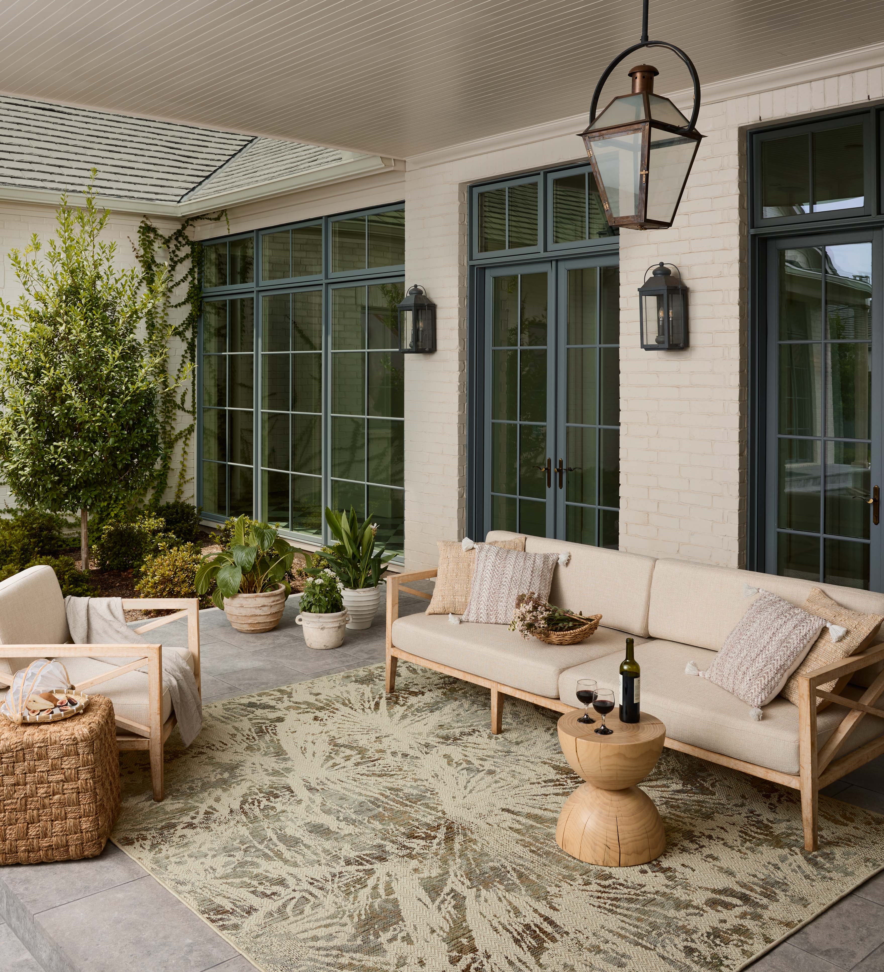 Loloi Saylor Ivory / Stone Indoor/Outdoor Rug RUGS - synthetic Loloi