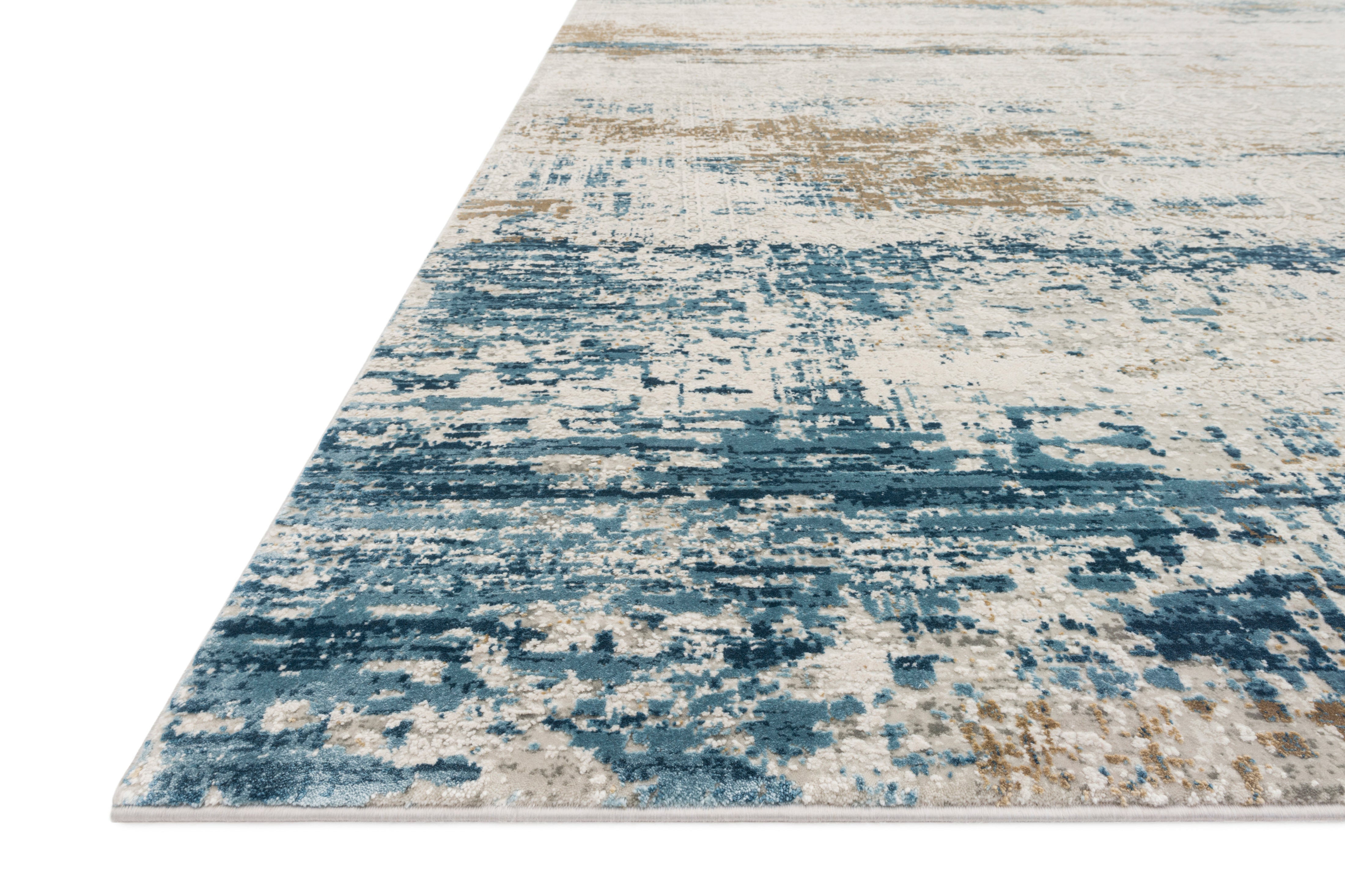 Loloi Sienne Ivory / Azure Rug RUGS - synthetic Loloi