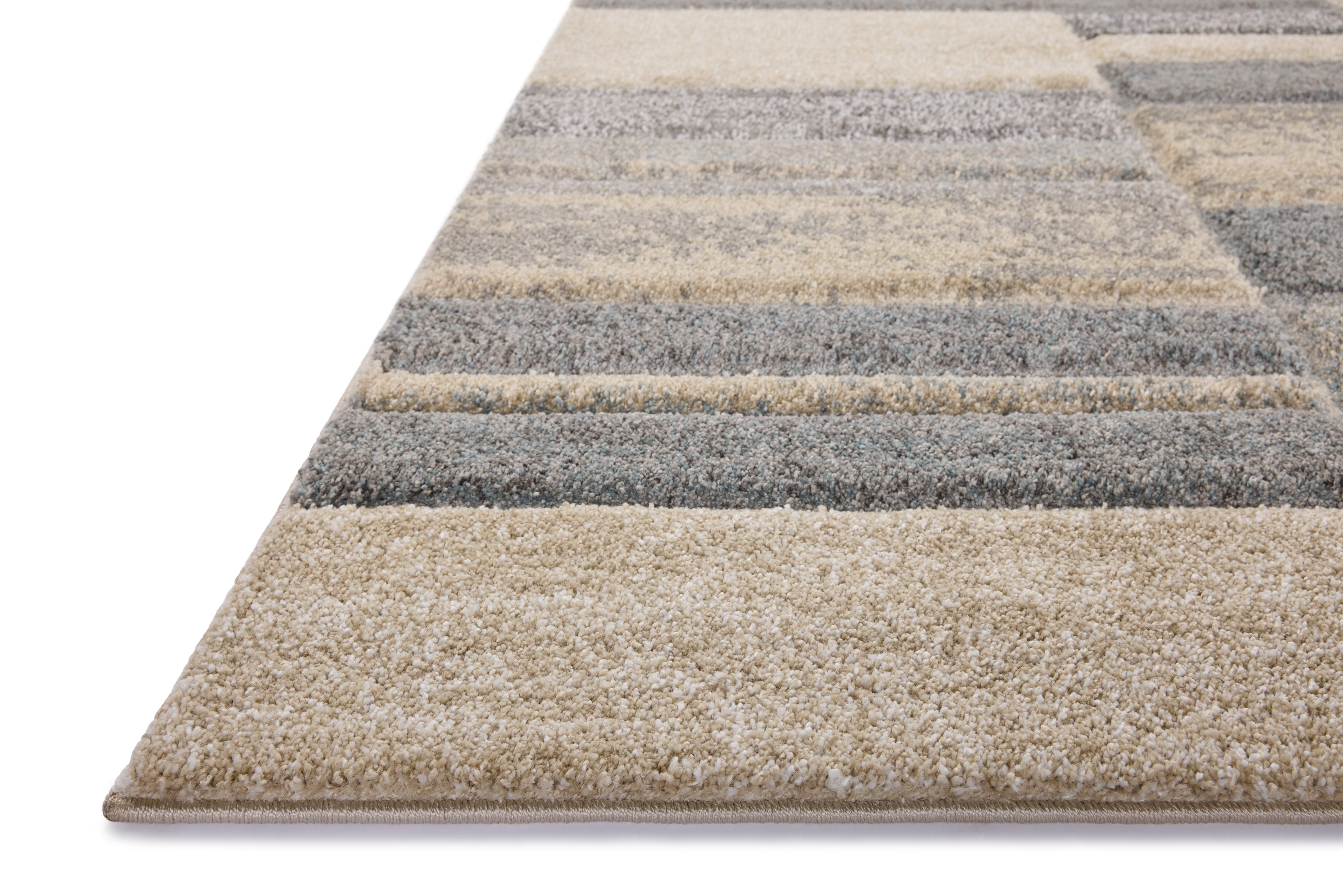Loloi Silas Slate / Sand Runner Rug RUGS - synthetic Loloi