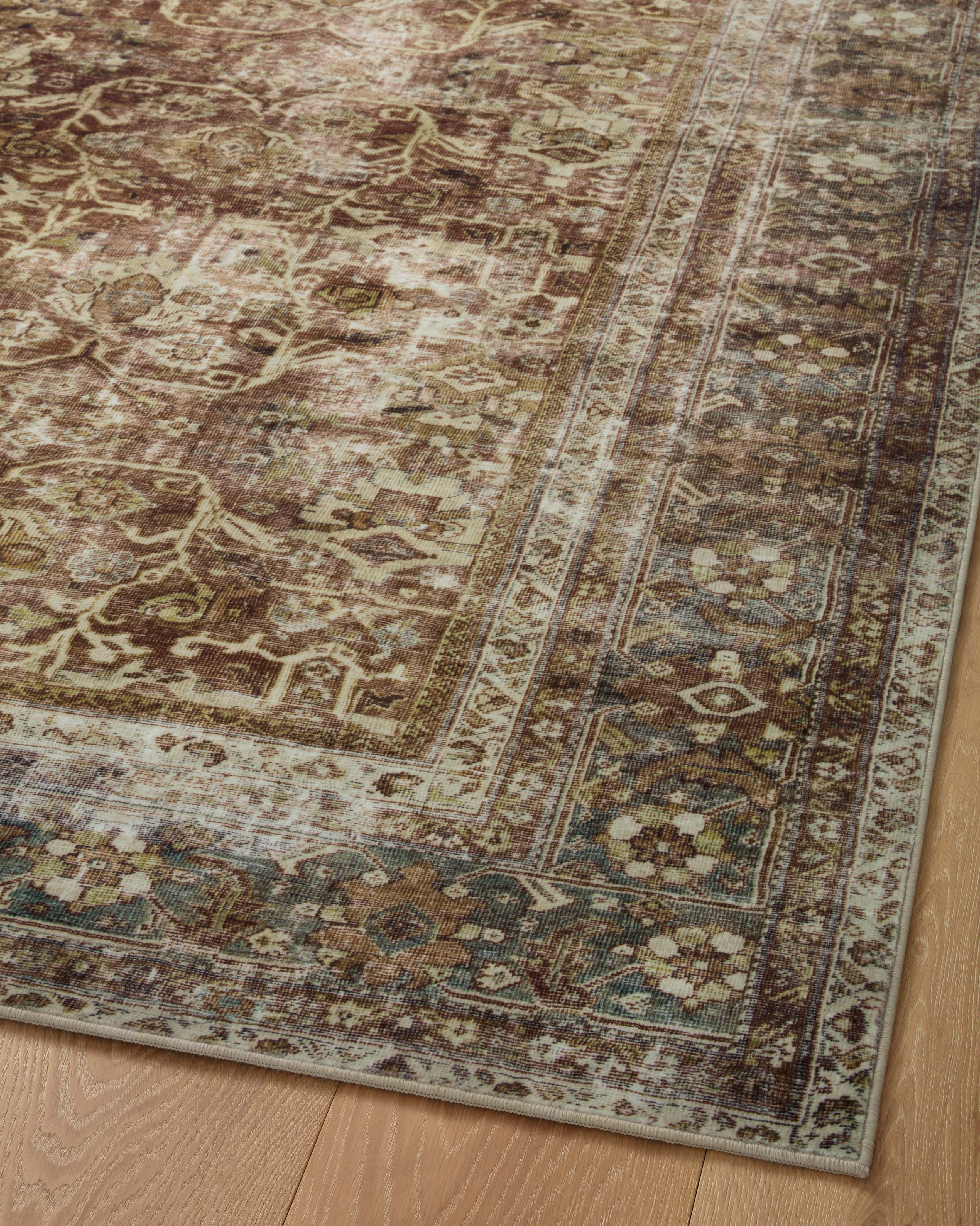 Magnolia Home by Joanna Gaines x Loloi Sinclair Rust / Lagoon Rug 0-RUGS-patterned Loloi