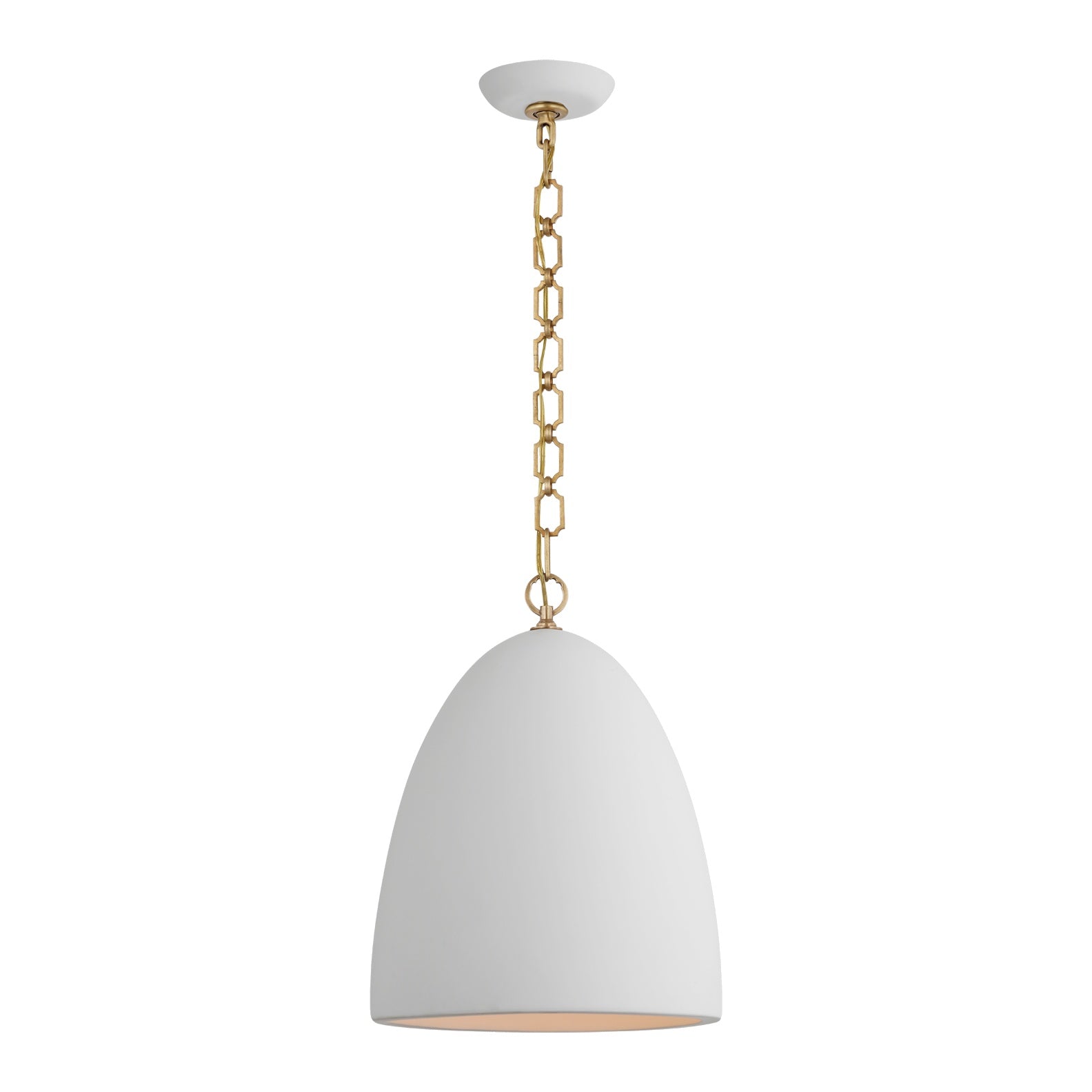Elliot Medium Dome Pendant LIGHTING - pendant Visual Comfort - Signature Matte White