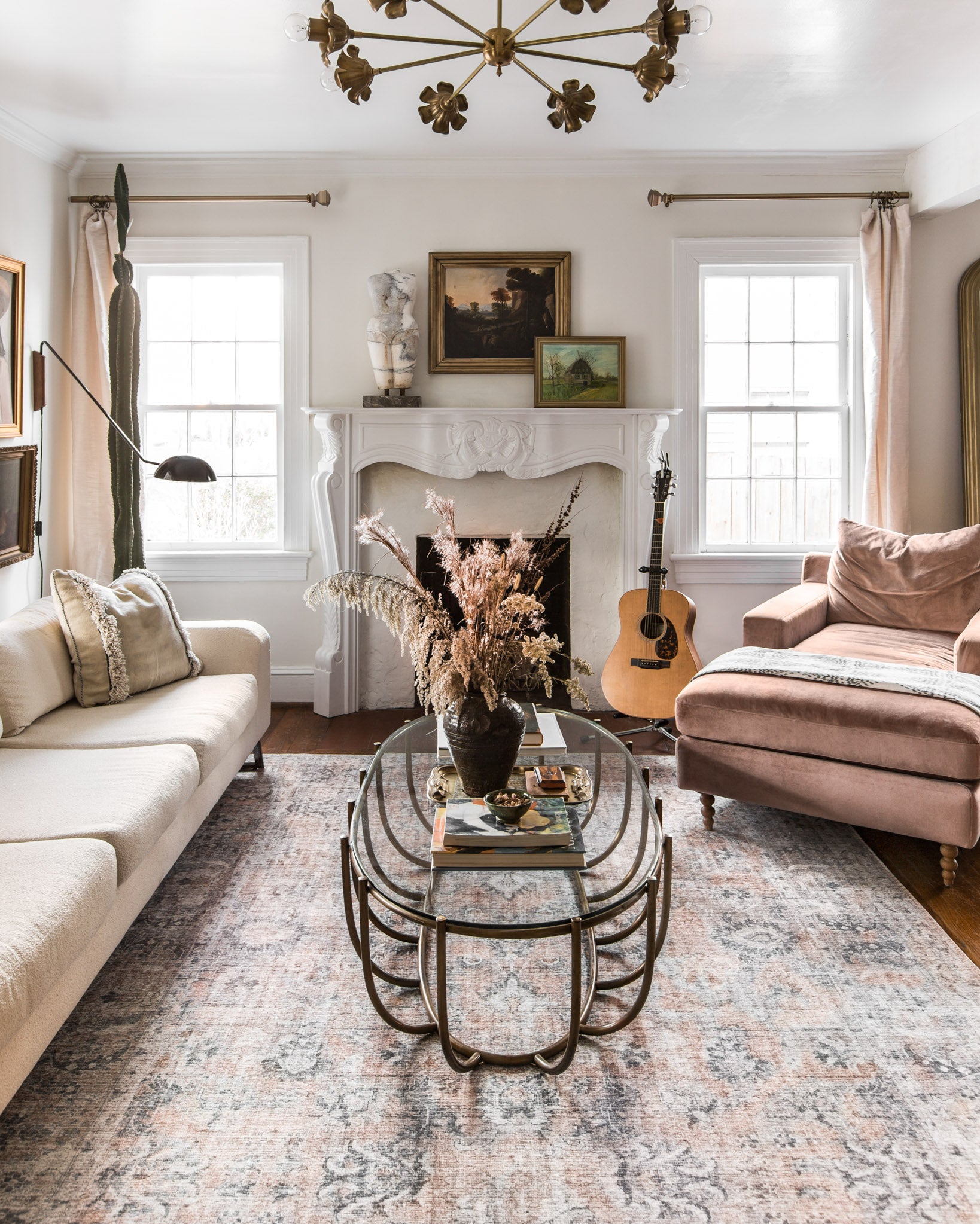 Loloi Skye Blush / Grey Rug RUGS - patterned Loloi