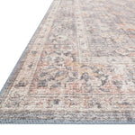Loloi Skye Grey / Apricot Oval Rug RUGS - synthetic Loloi