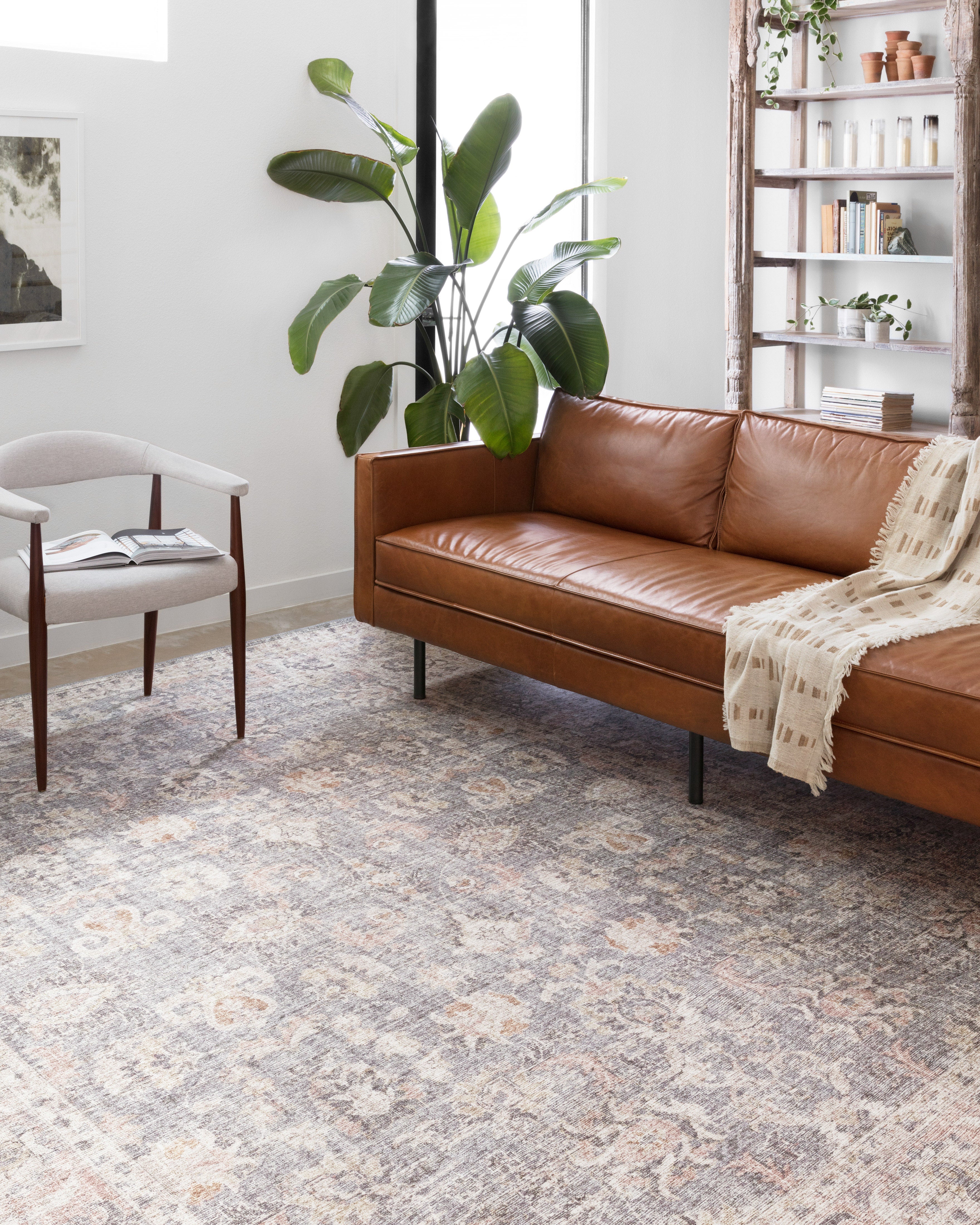 Loloi Skye Grey / Apricot Rug RUGS - synthetic Loloi