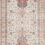Loloi Skye Ivory / Berry Oval Rug RUGS - synthetic Loloi