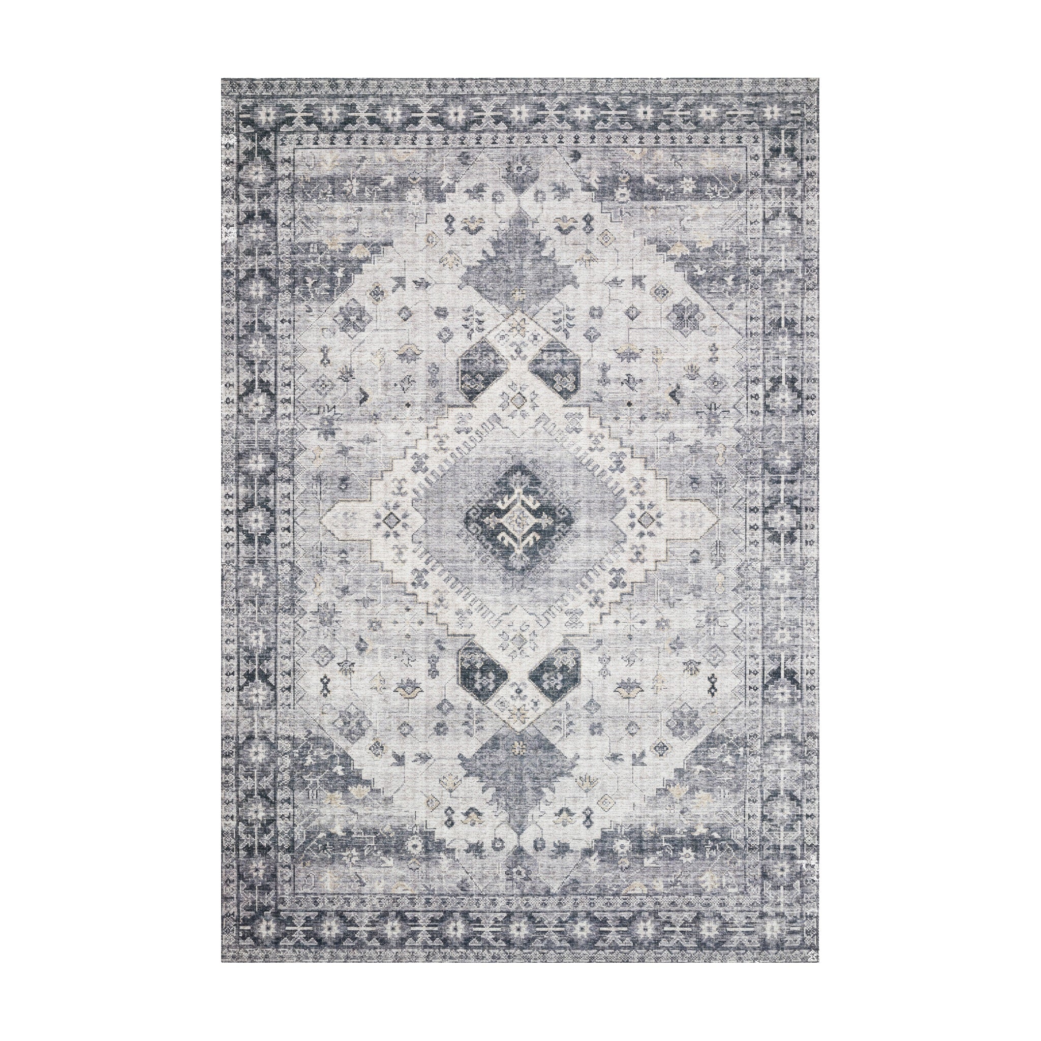 Loloi Skye Silver / Grey Oval Rug RUGS - synthetic Loloi 7' x 9' Oval