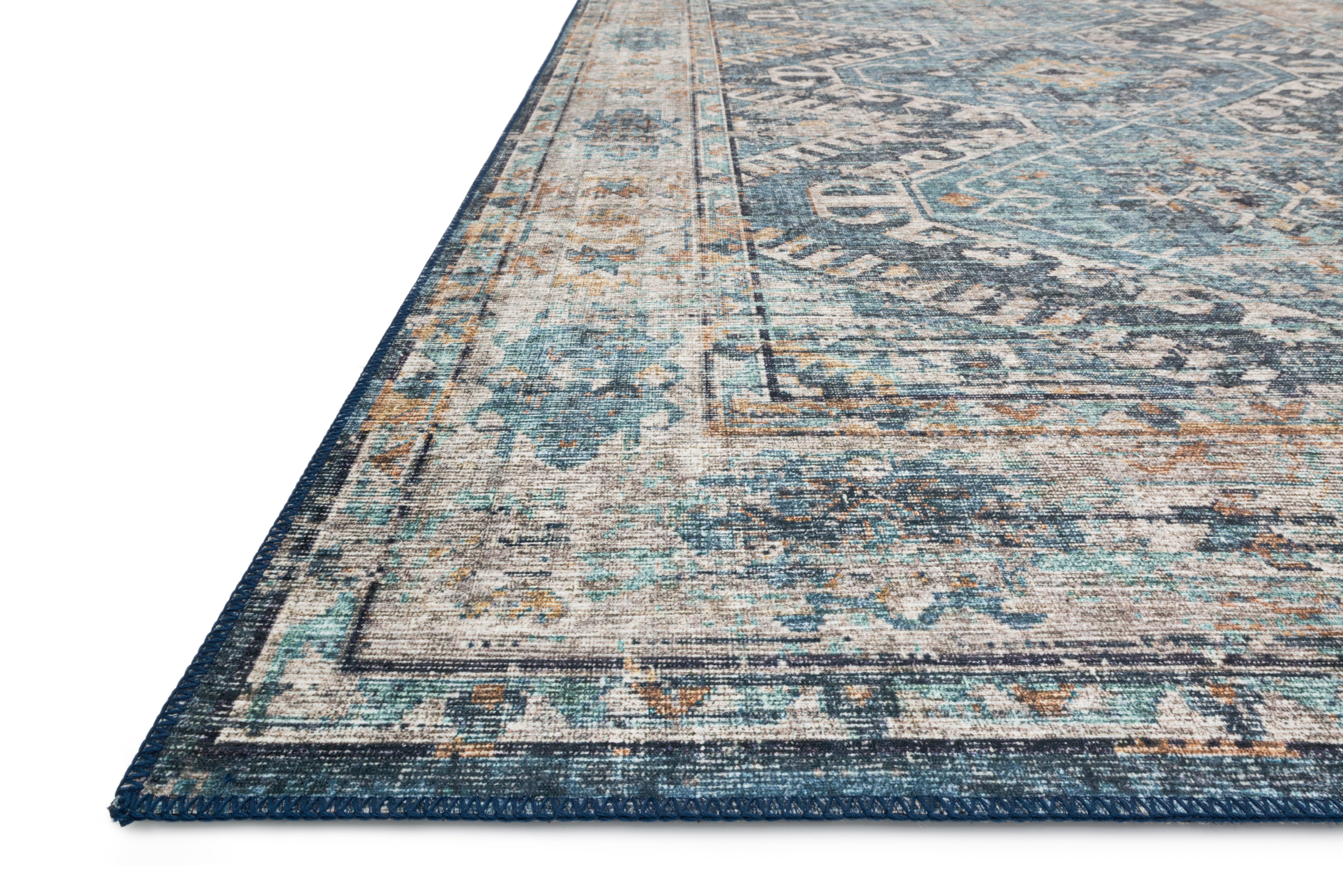 Loloi Skye Denim / Natural Oval Rug RUGS - synthetic Loloi