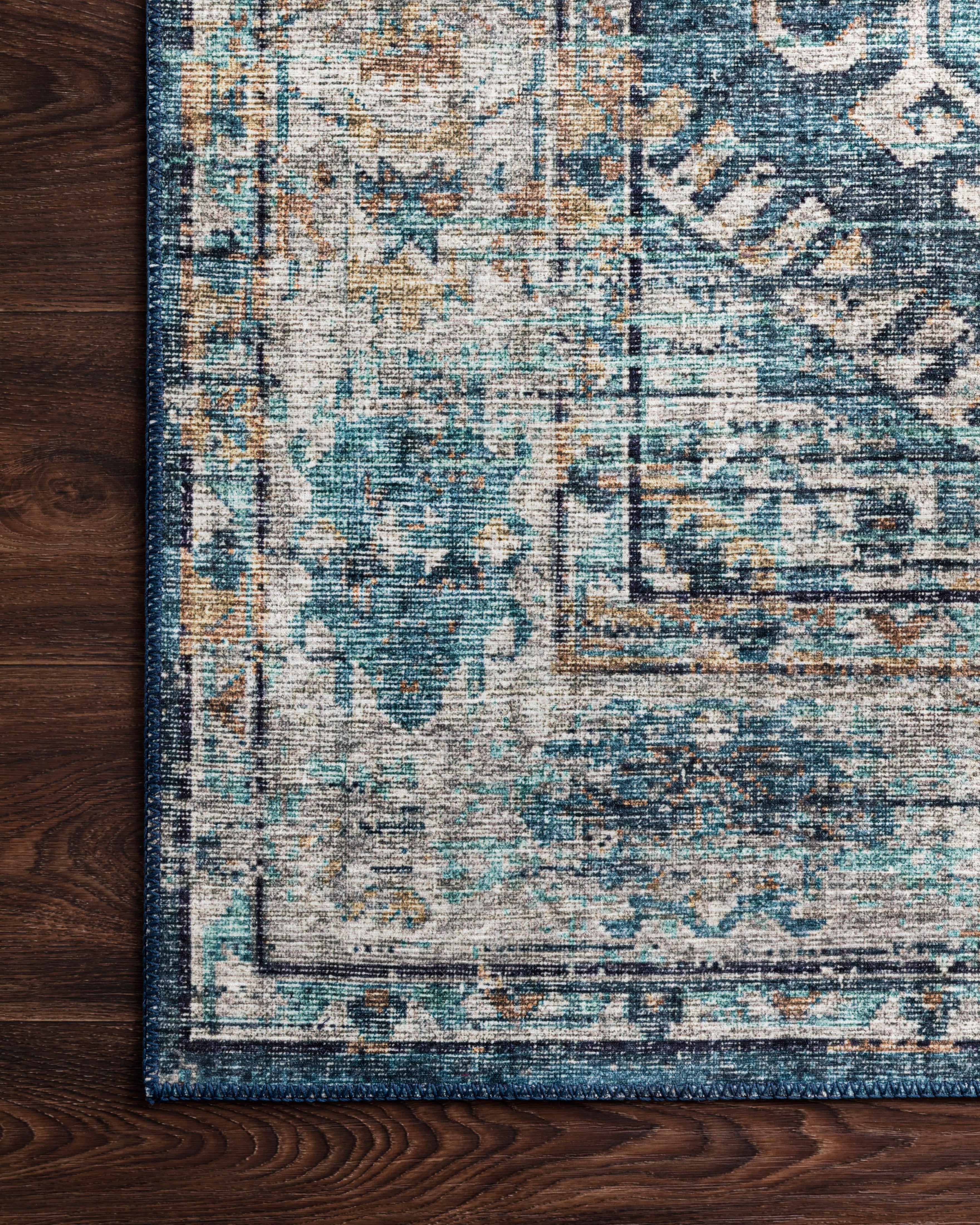Loloi Skye Denim / Natural Rug RUGS - synthetic Loloi