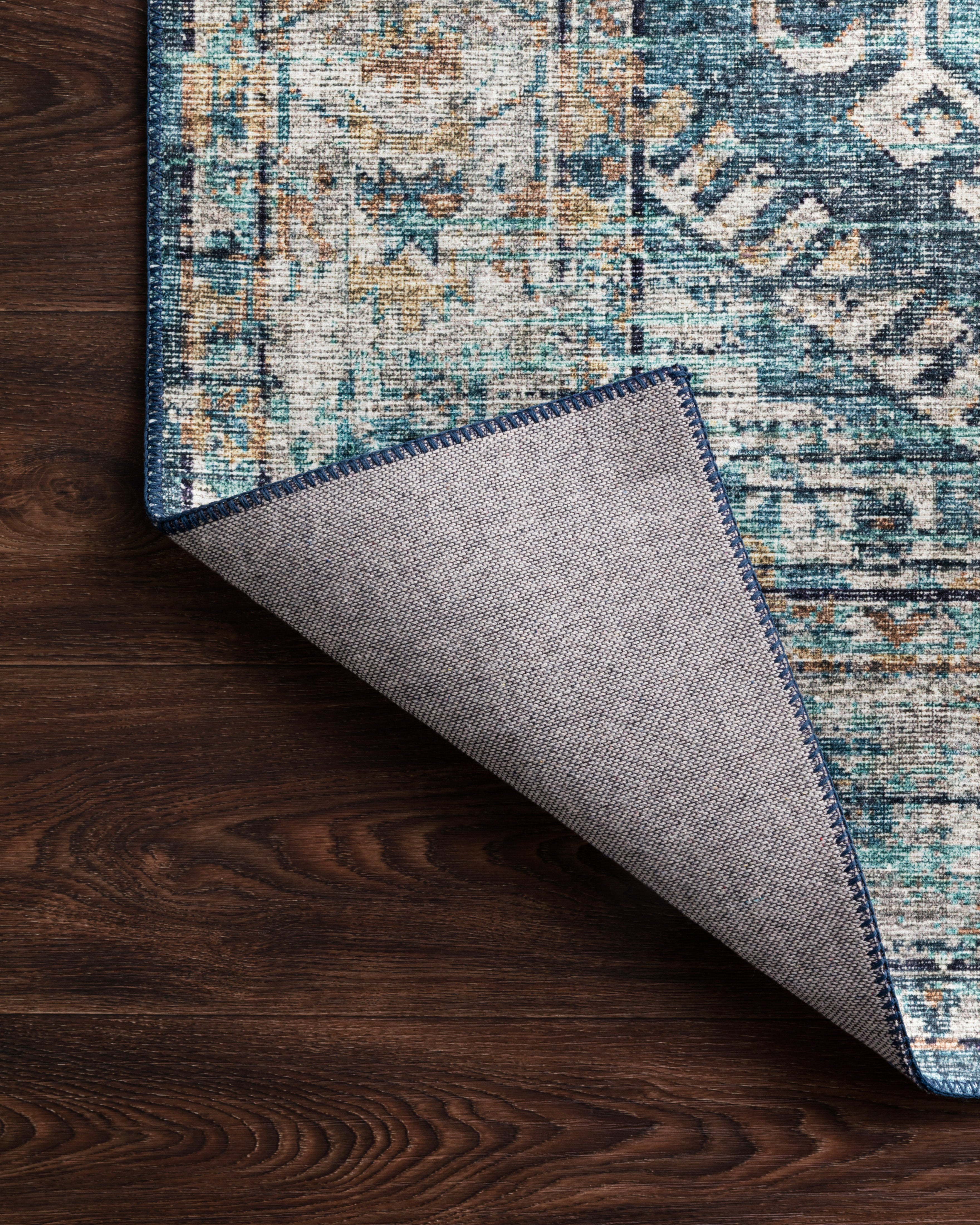 Loloi Skye Denim / Natural Oval Rug RUGS - synthetic Loloi