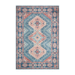 Loloi Skye Turquoise / Terracotta Oval Rug RUGS - synthetic Loloi 7' x 9' Oval