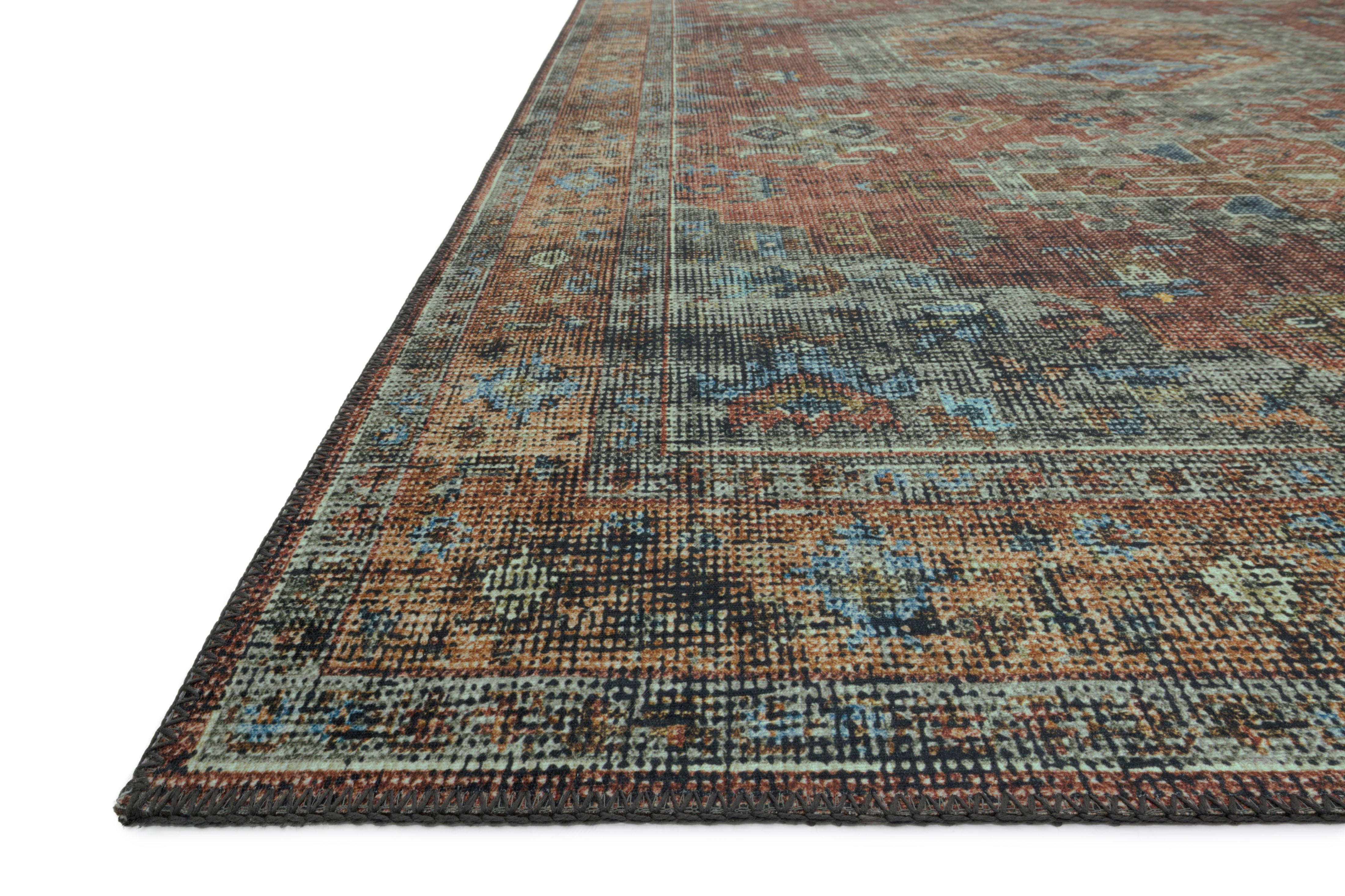 Loloi Skye Terracotta / Sky Oval Rug RUGS - synthetic Loloi