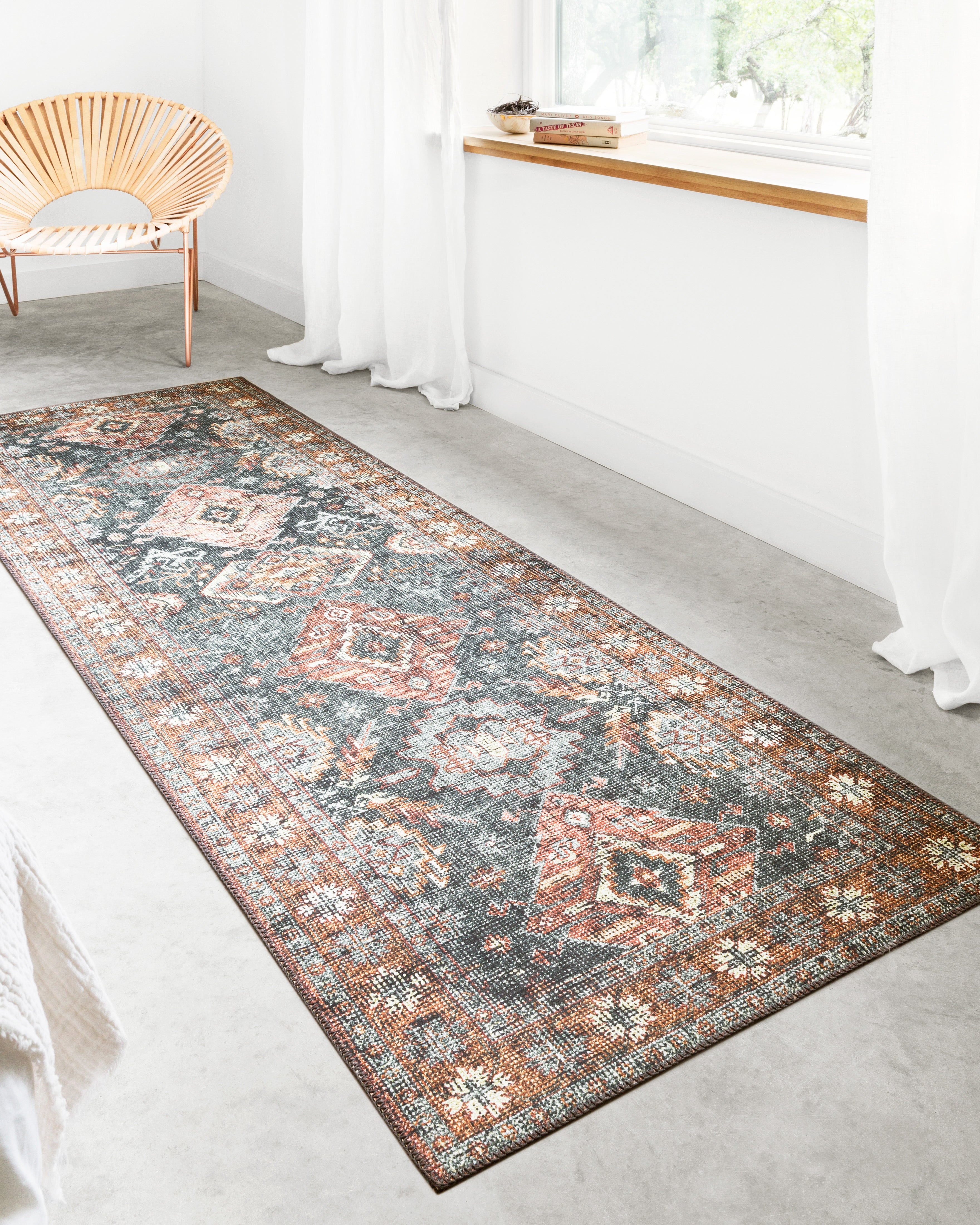 Loloi Skye Sea / Rust Rug RUGS - synthetic Loloi