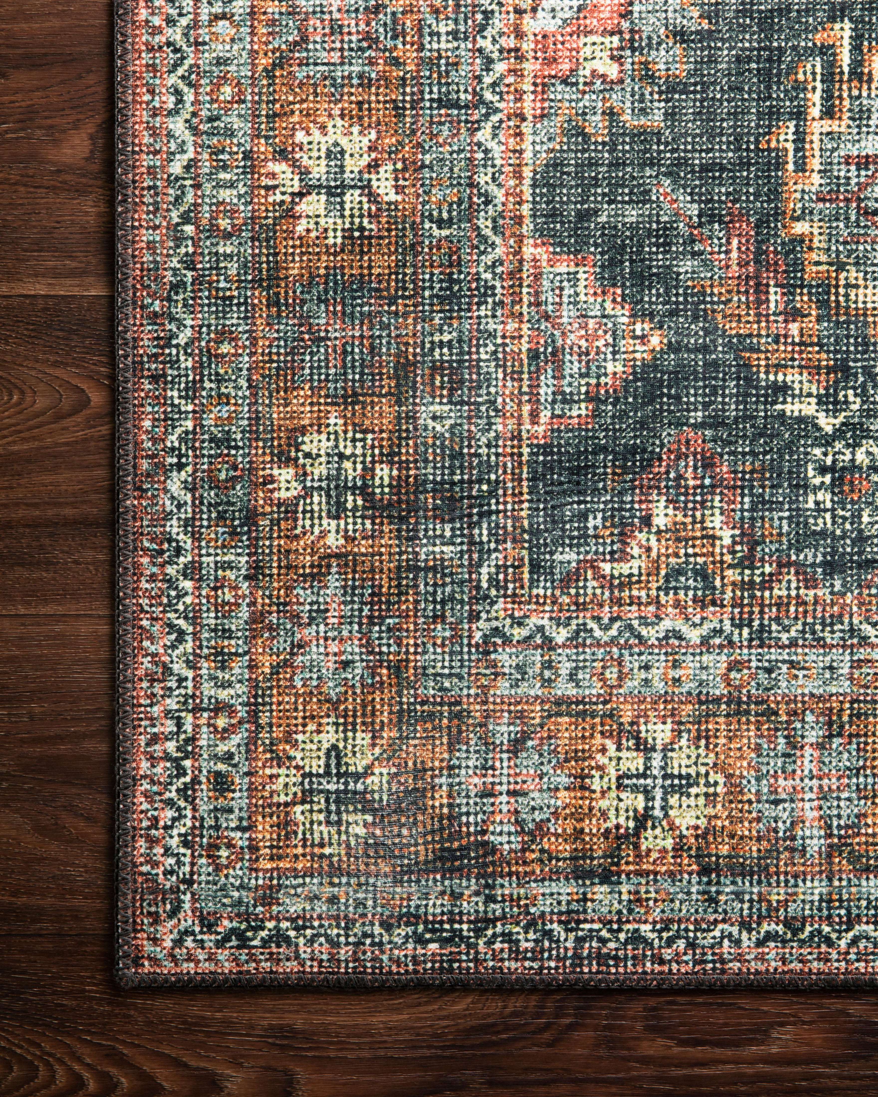Loloi Skye Sea / Rust Oval Rug RUGS - synthetic Loloi