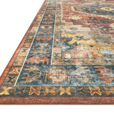 Loloi Skye Rust / Blue Rug RUGS - synthetic Loloi
