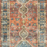 Loloi Skye Rust / Blue Oval Rug RUGS - synthetic Loloi