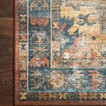 Loloi Skye Rust / Blue Rug RUGS - synthetic Loloi